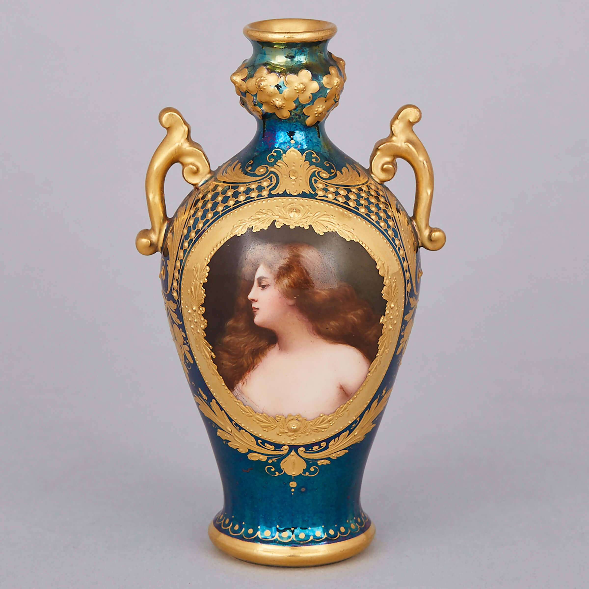 ‘Vienna’ Small Portrait Vase, ‘Erblüht’, c.1900