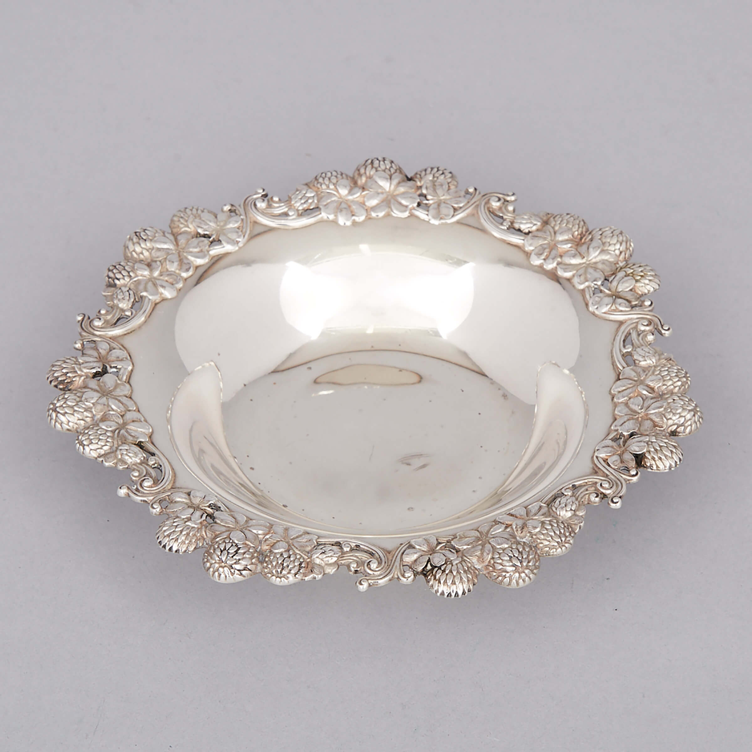 American Silver ‘Chrysanthemum’ Small Circular Dish, Tiffany & Co., New York, N.Y., c.1891-1902