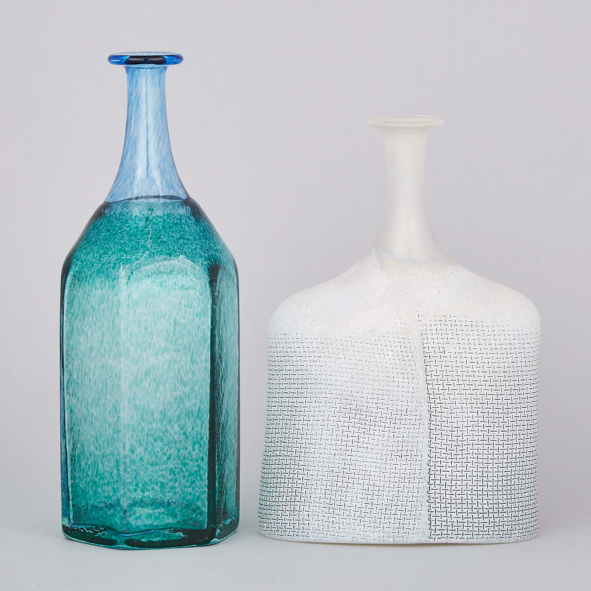 Two Kosta Boda Glass Vases, Bertil Vallien, late 20th century