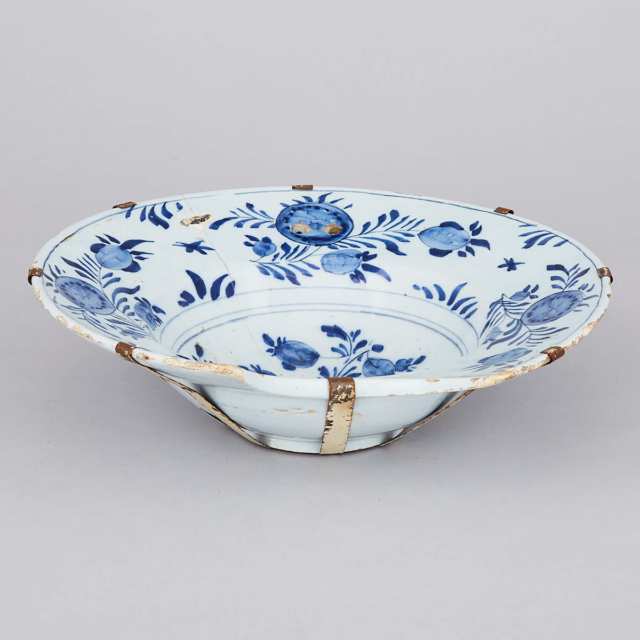Delft Blue and White Barber’s Bowl, 18th century