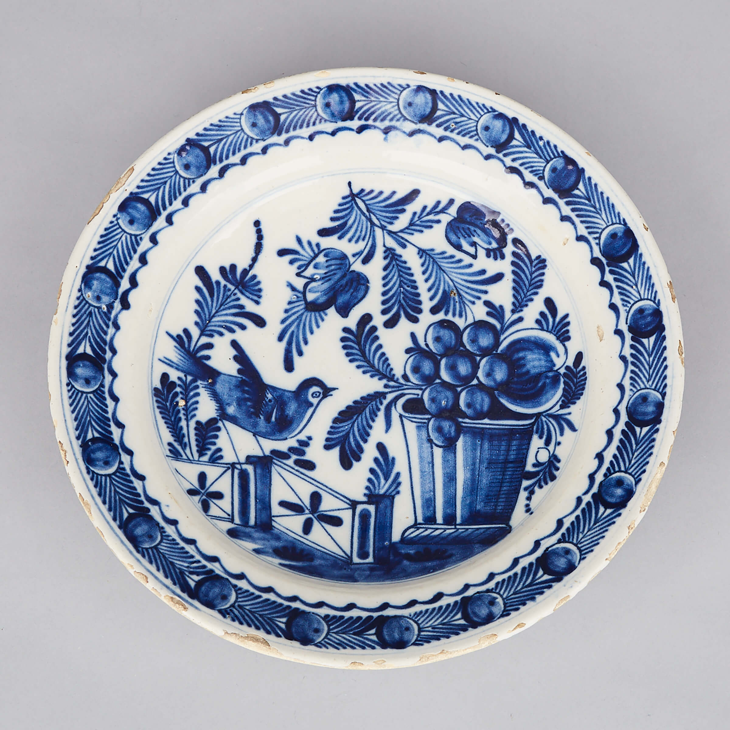 Delft Blue and White Charger, 18th century