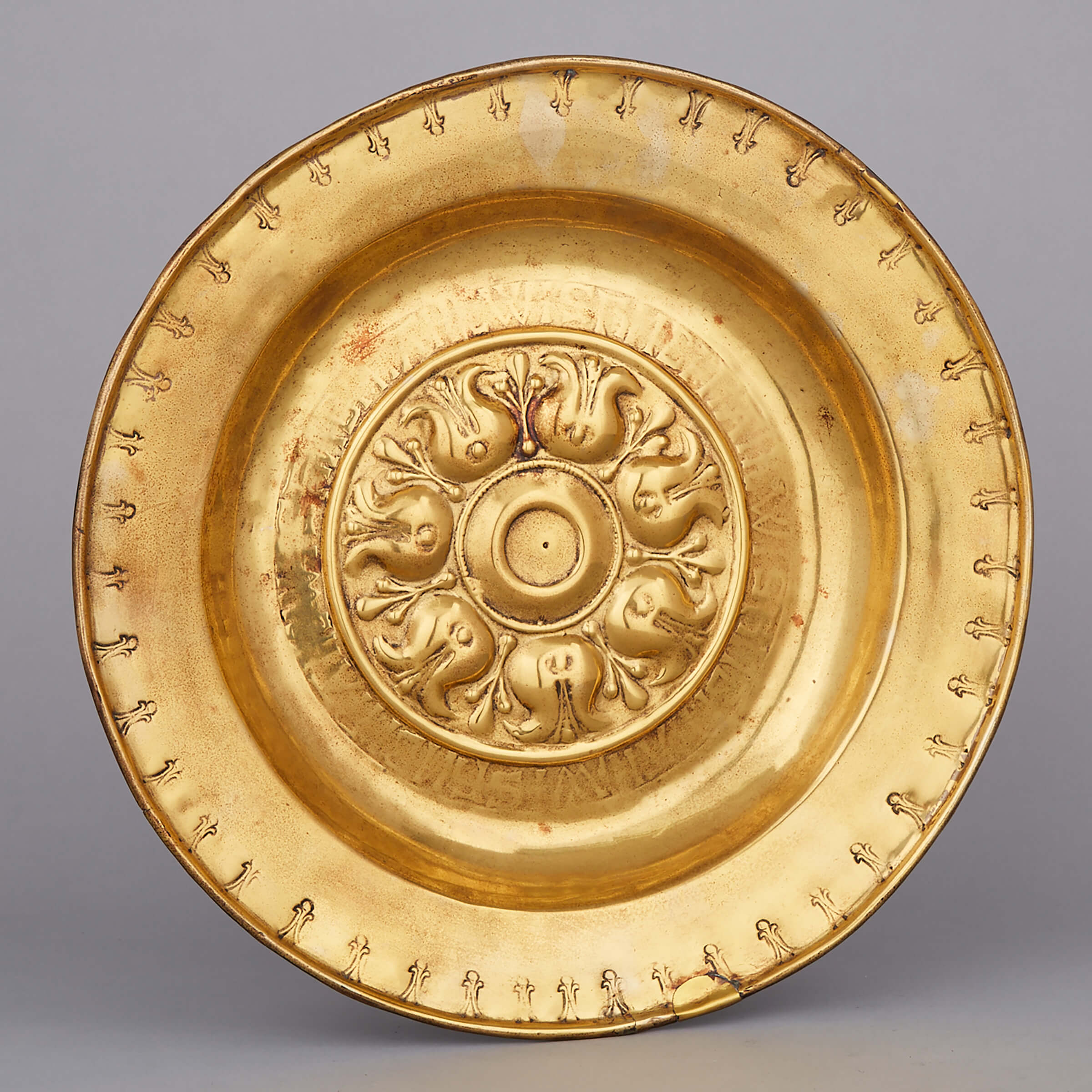 Nuremberg Brass Alms Dish, 16th century