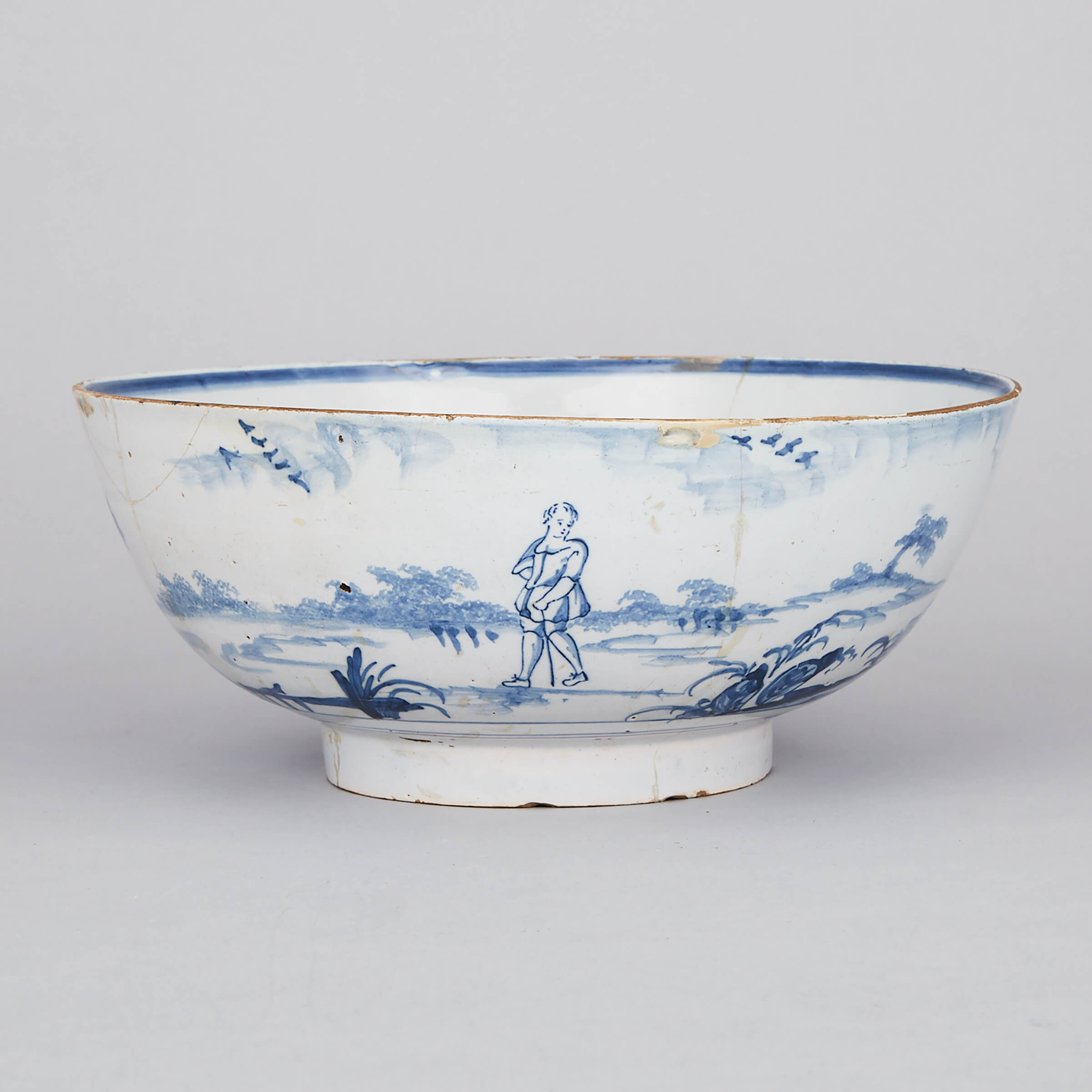 Delft Blue and White Bowl, 18th century