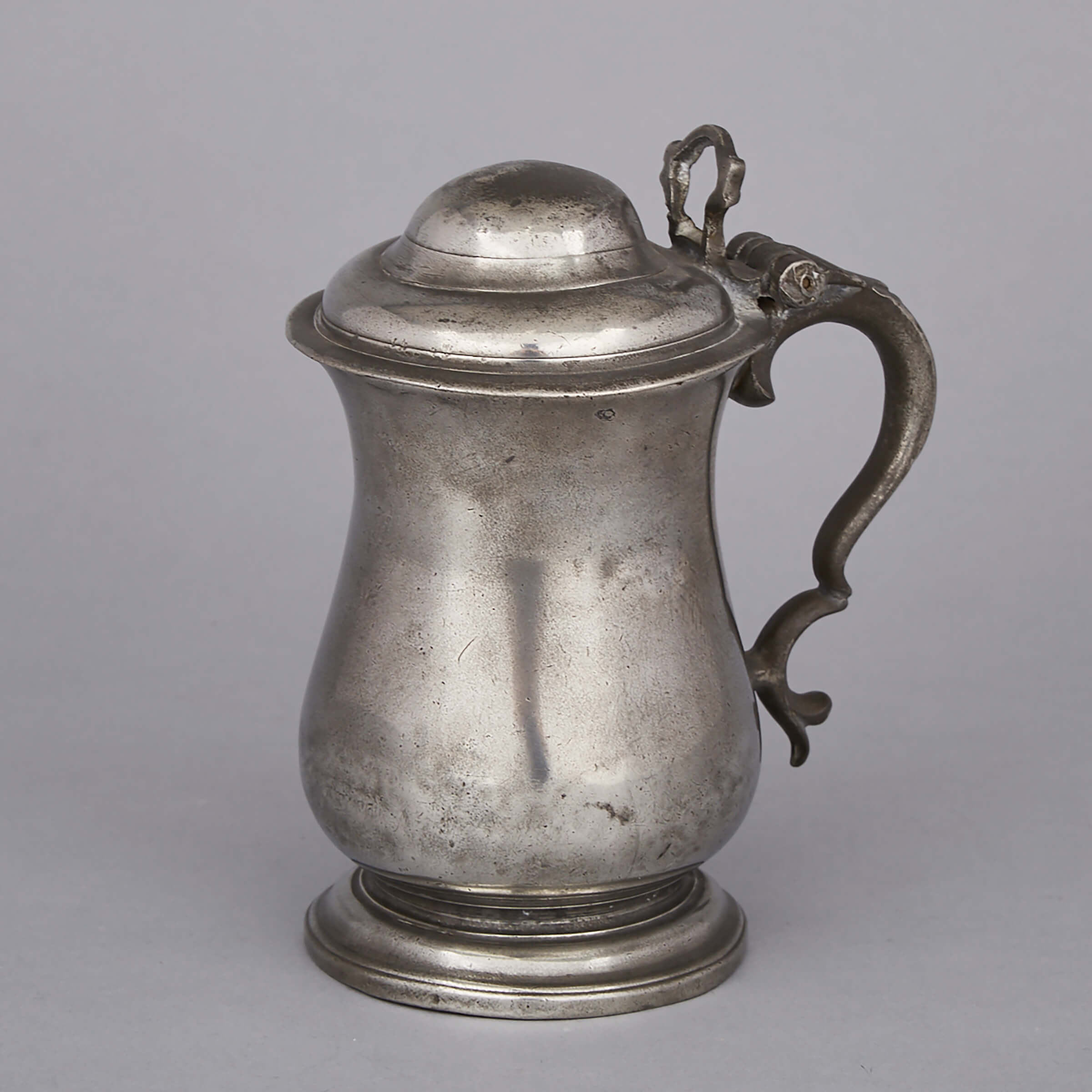 English Pewter Double Domed Tankard, Bristol, c.1800