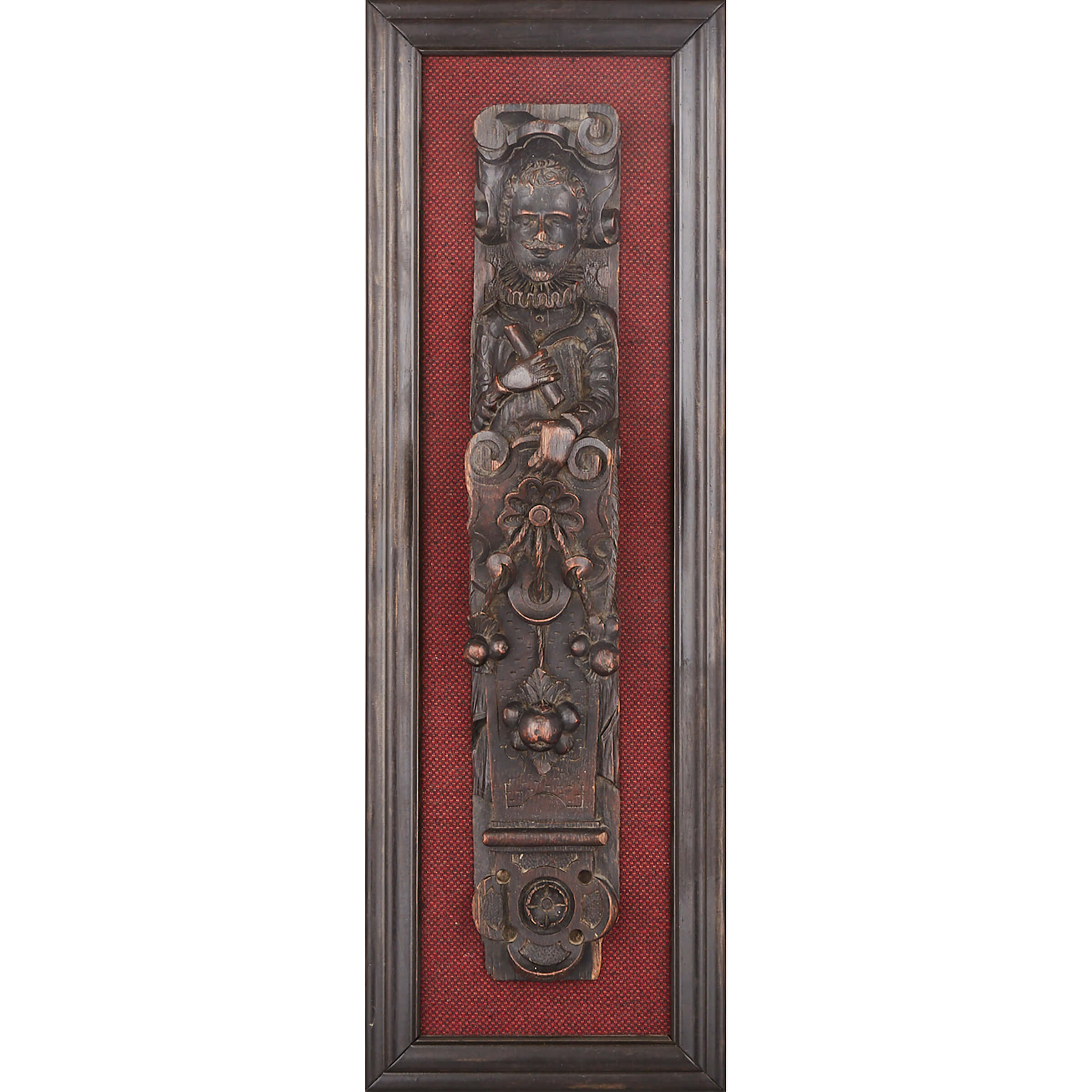 English Carved Oak Figural Term, 16th/17th century