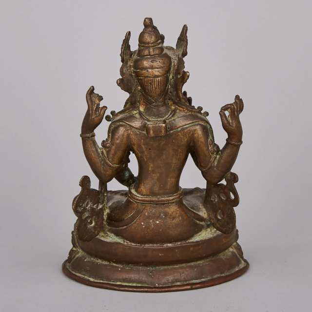 A Bronze Seated Figure of Vasudhara, Western Tibet, 18th Century or Earlier
