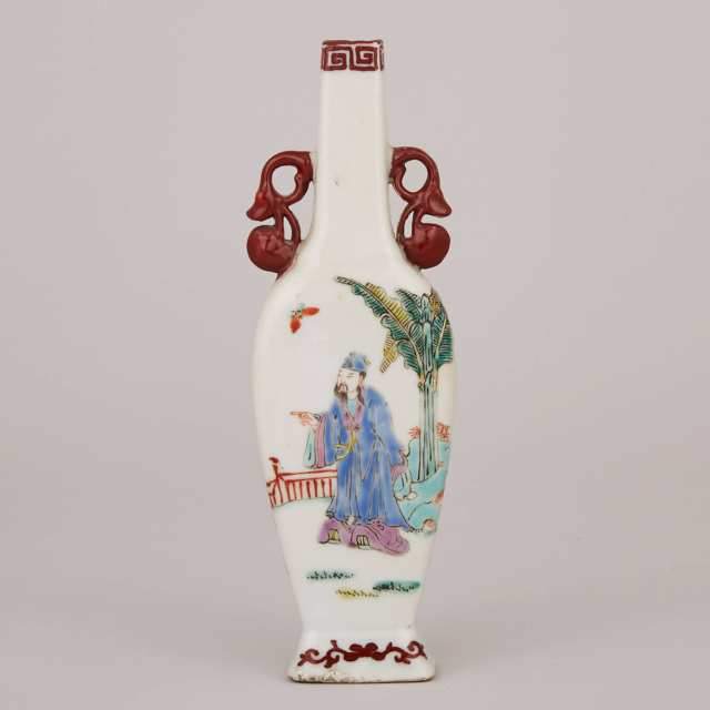 A Small Famille Rose Vase, Yongzheng Mark, 19th Century