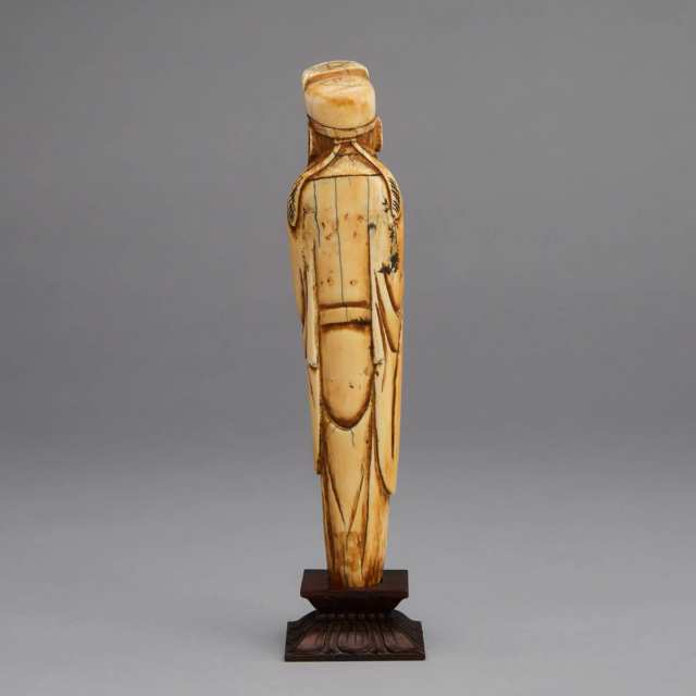 An Ivory Carved Figure of Guan Ping, 17th/18th Century