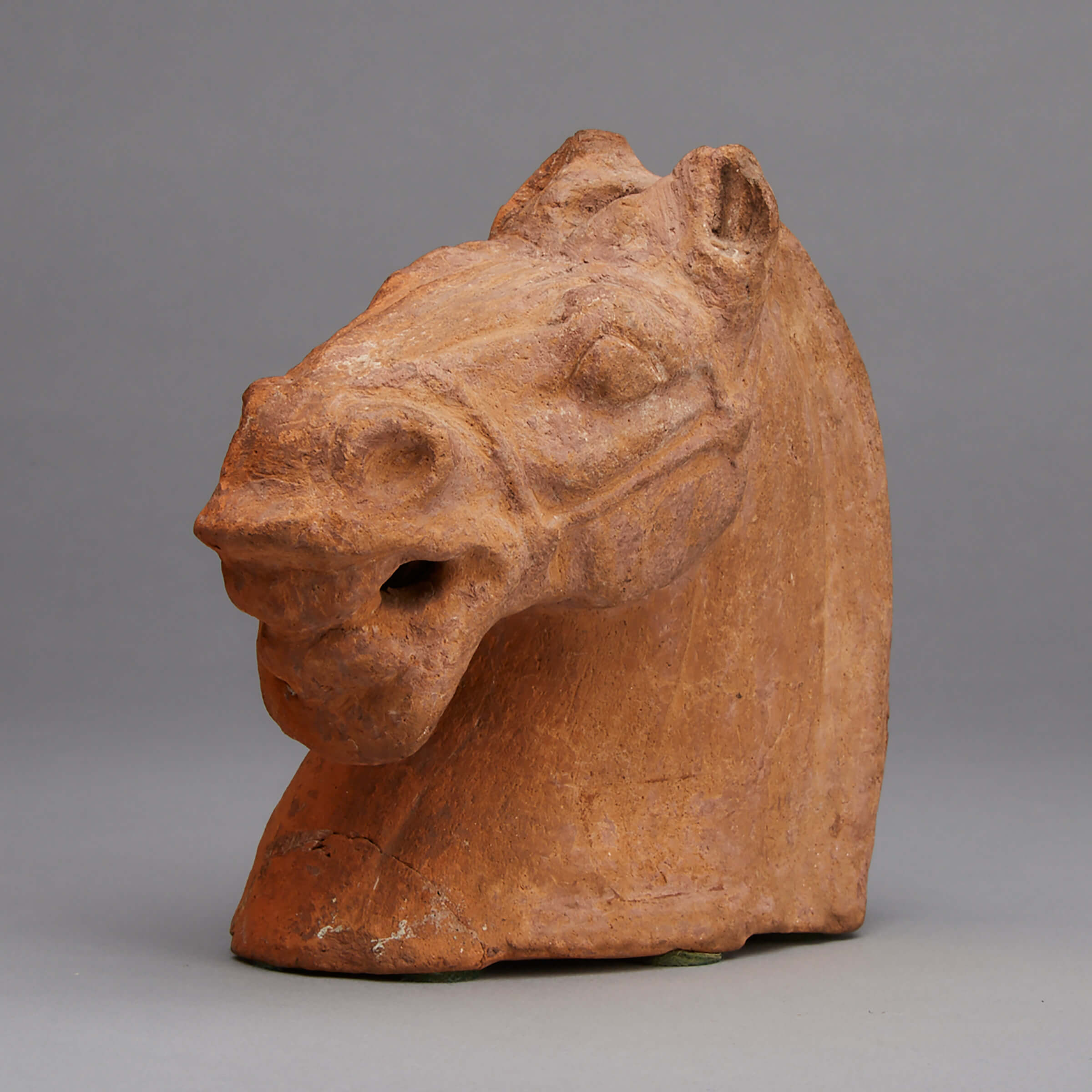 A Han Pottery Horse Head