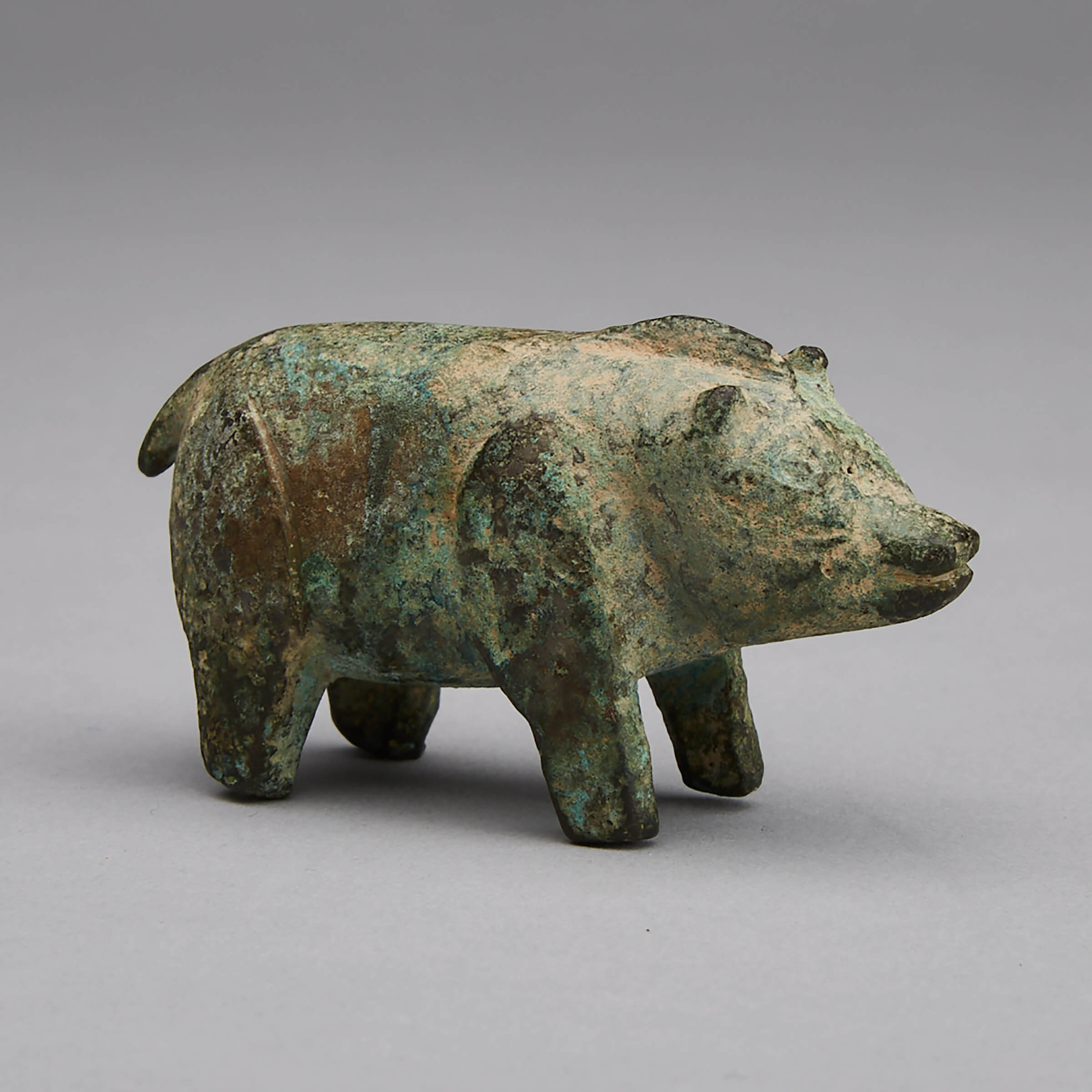 A Bronze Figure of a Boar, Han Dynasty