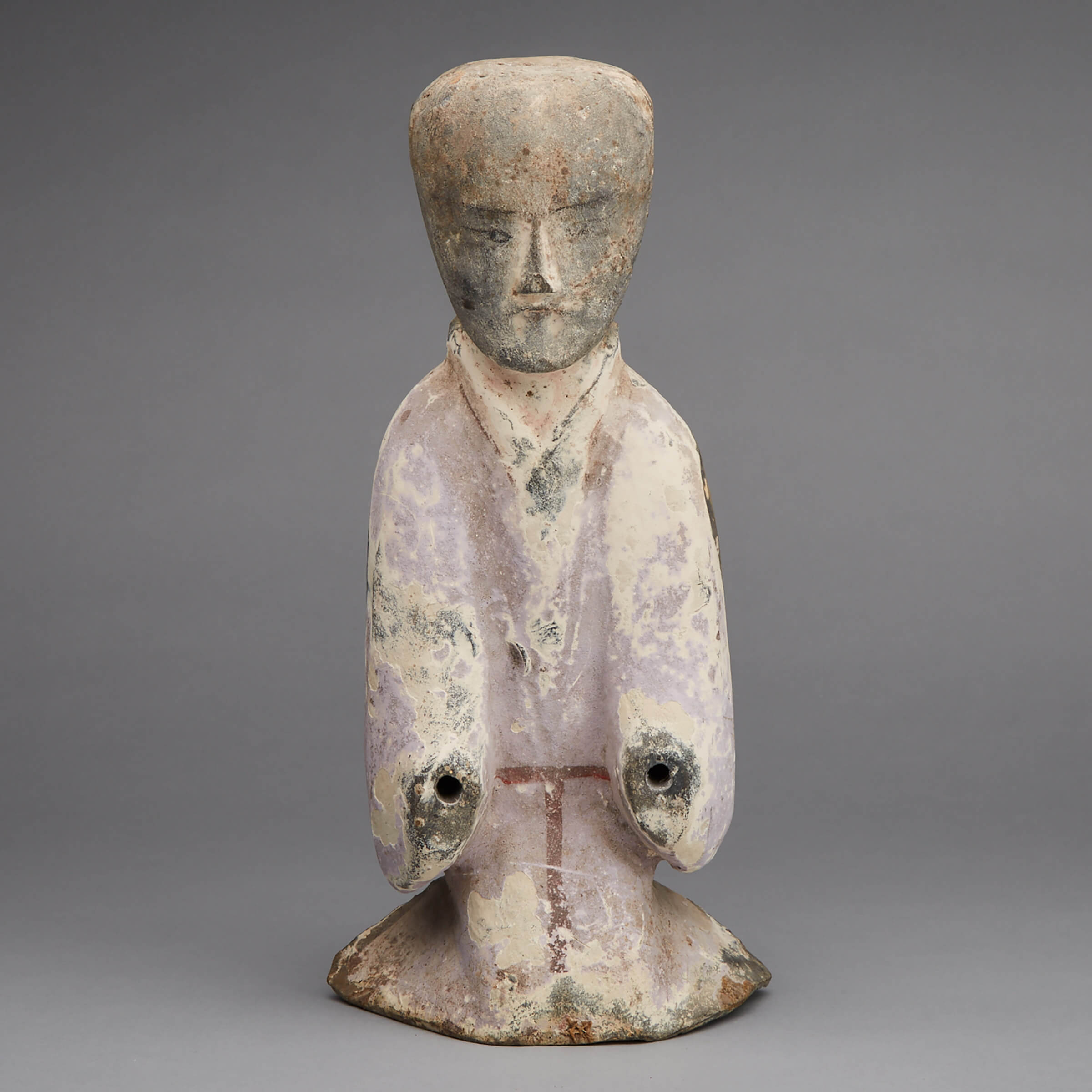 A Grey Pottery Figure of a Lady, Han Dynasty