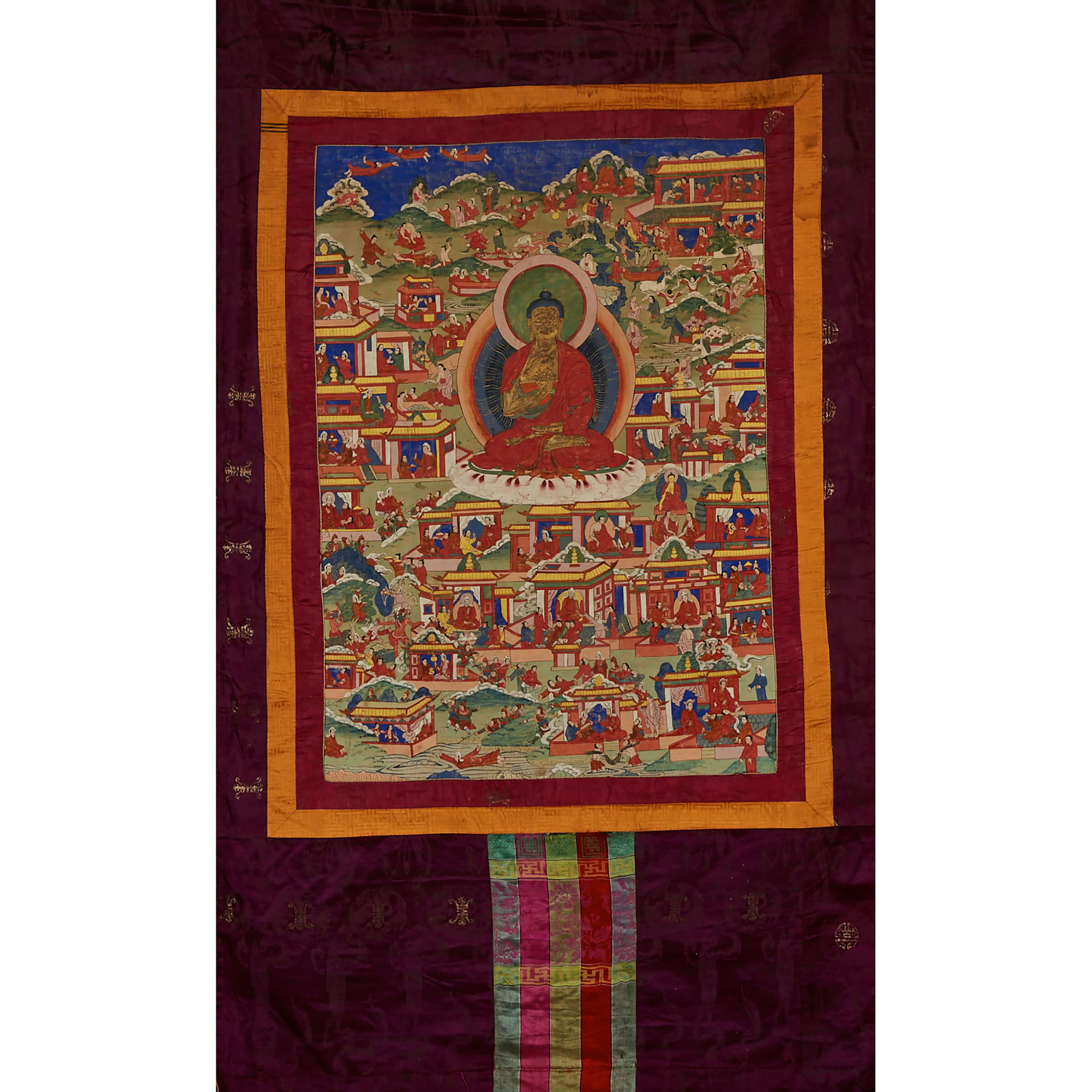 A Large Thangka of a Shakyamuni, Tibet, Late 19th Century