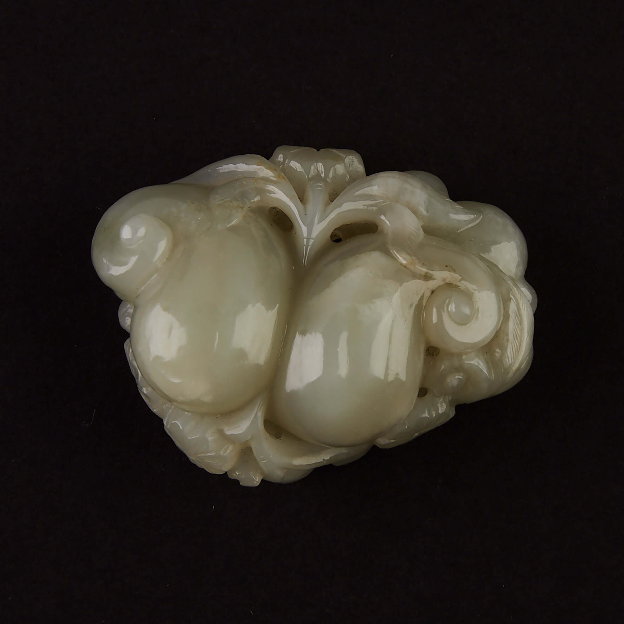 A Jade Carving of a Water Chestnut