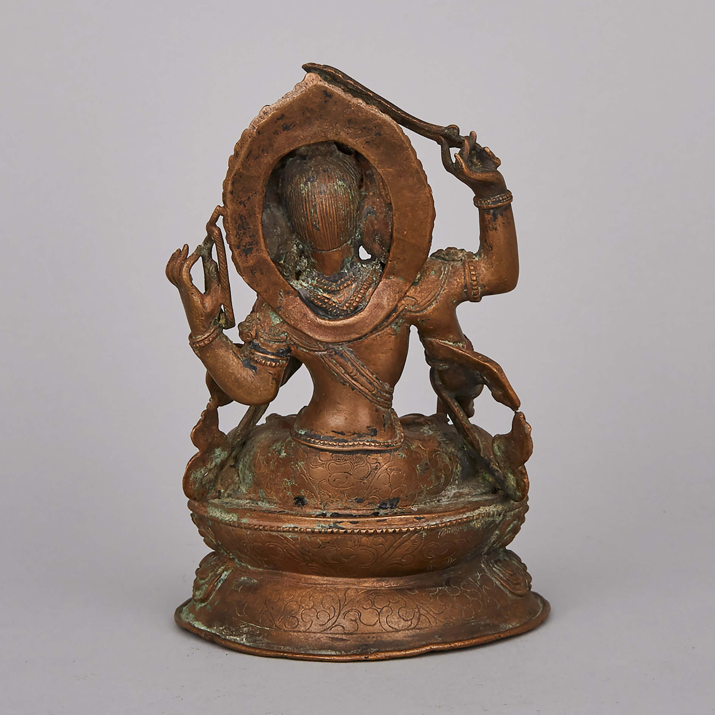 A Gilt Bronze Figure of Manjusri Namasamgiti, Nepal, Circa 1800