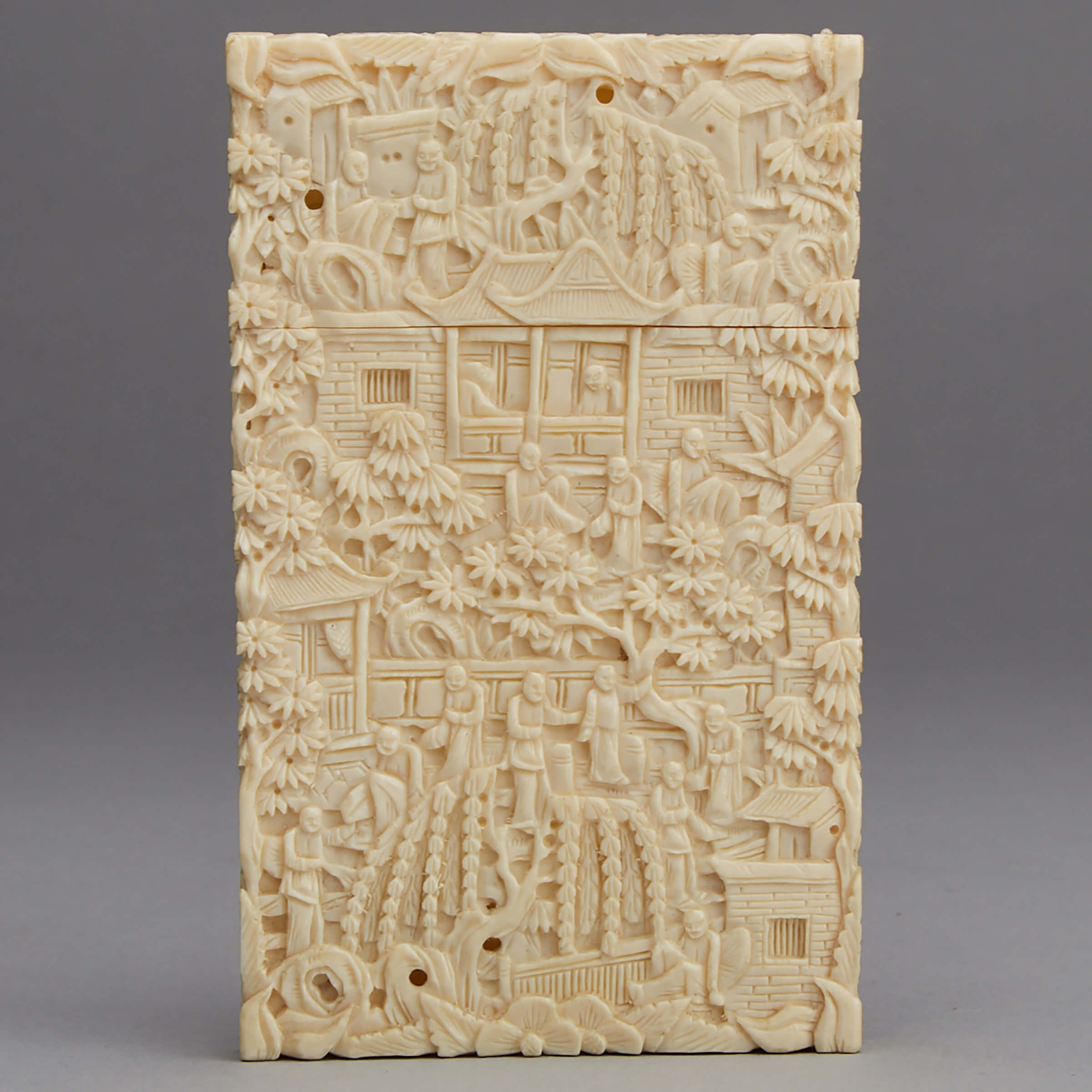 An Ivory Carved Card Case