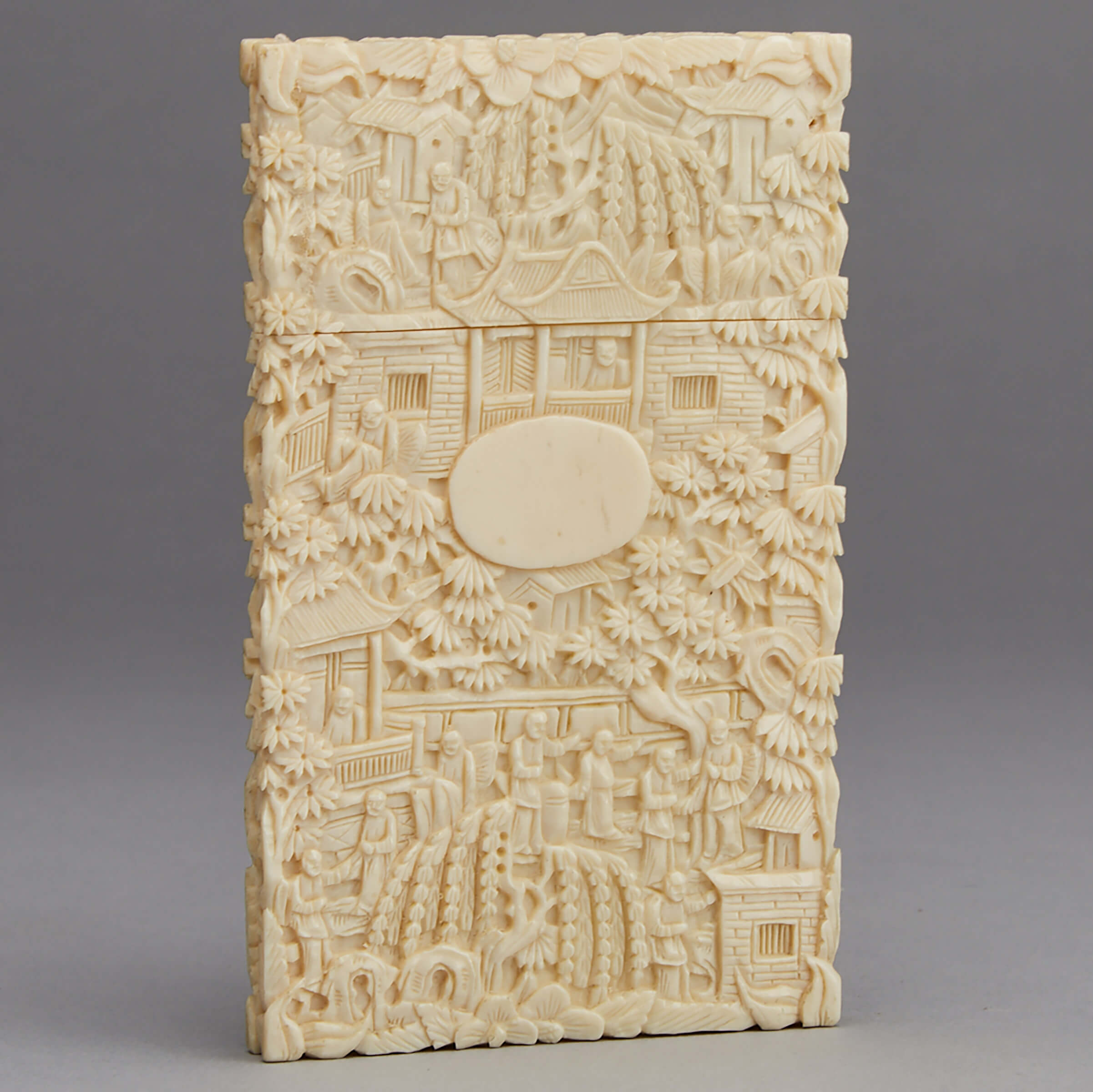 An Ivory Carved Card Case