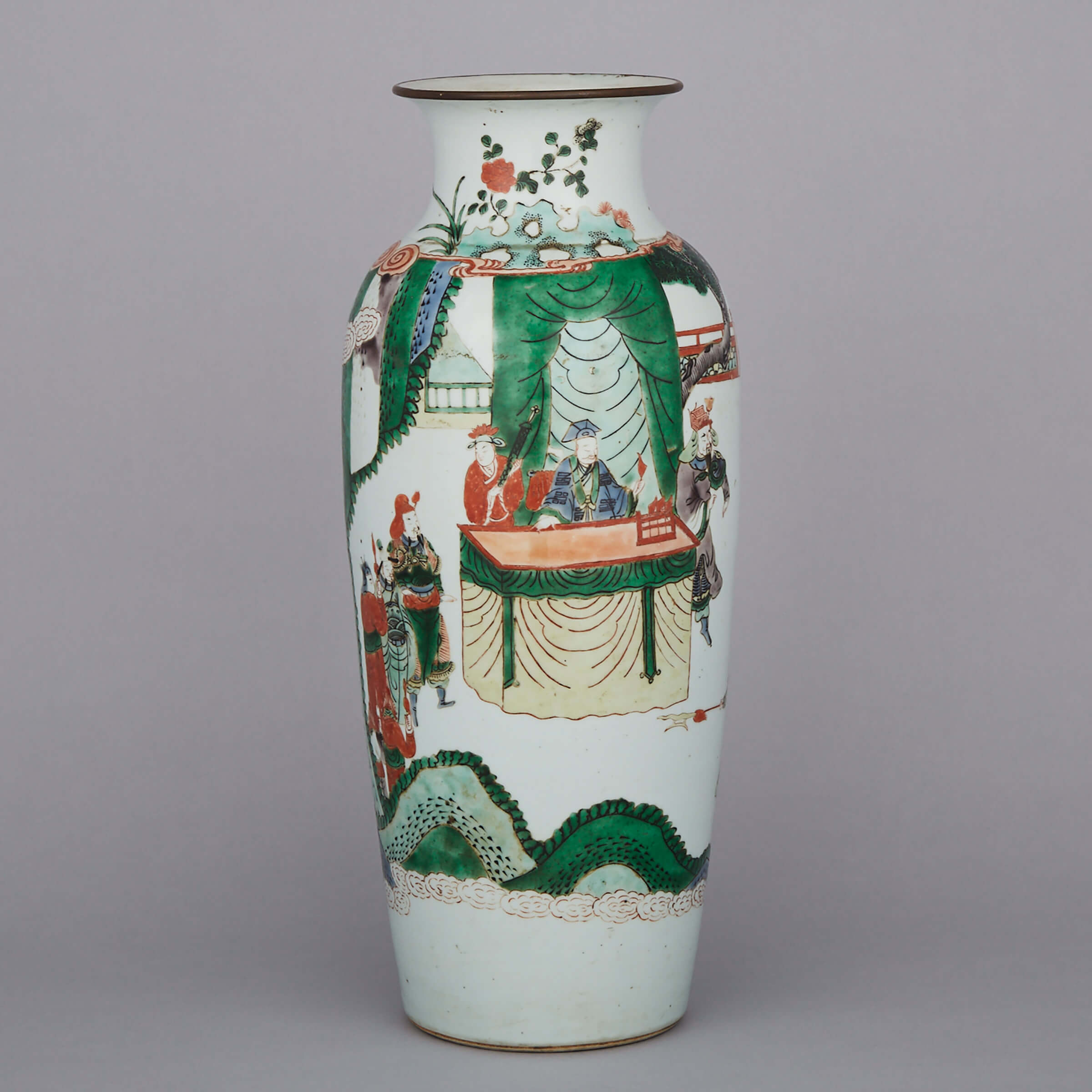 A Famille Verte Vase, 19th Century