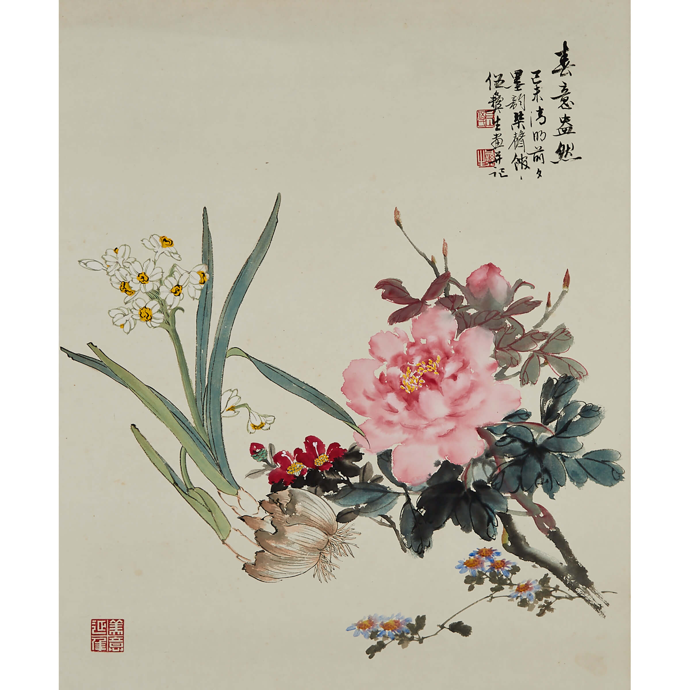 Wu Yisheng (1929-2009), Two Flower Paintings