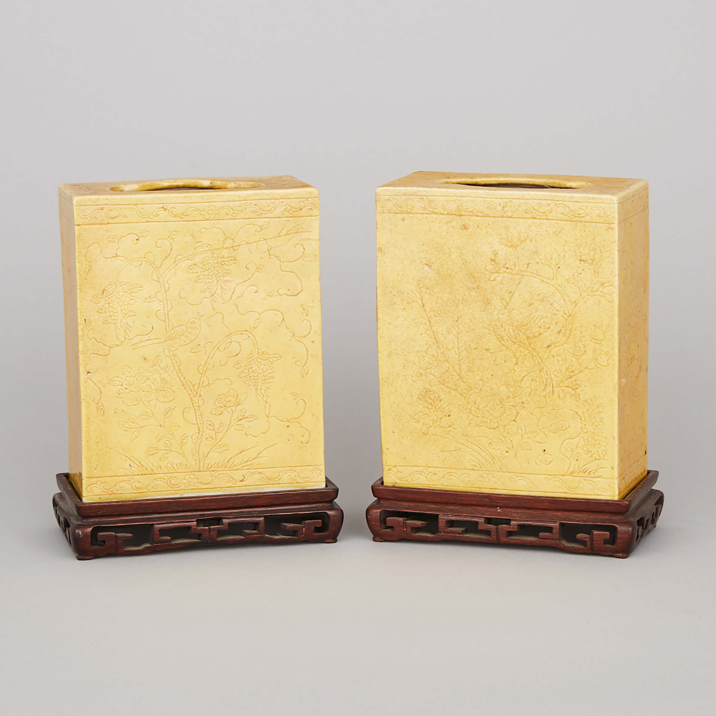 A Pair of Chinese Porcelain Pillows, 19th Century