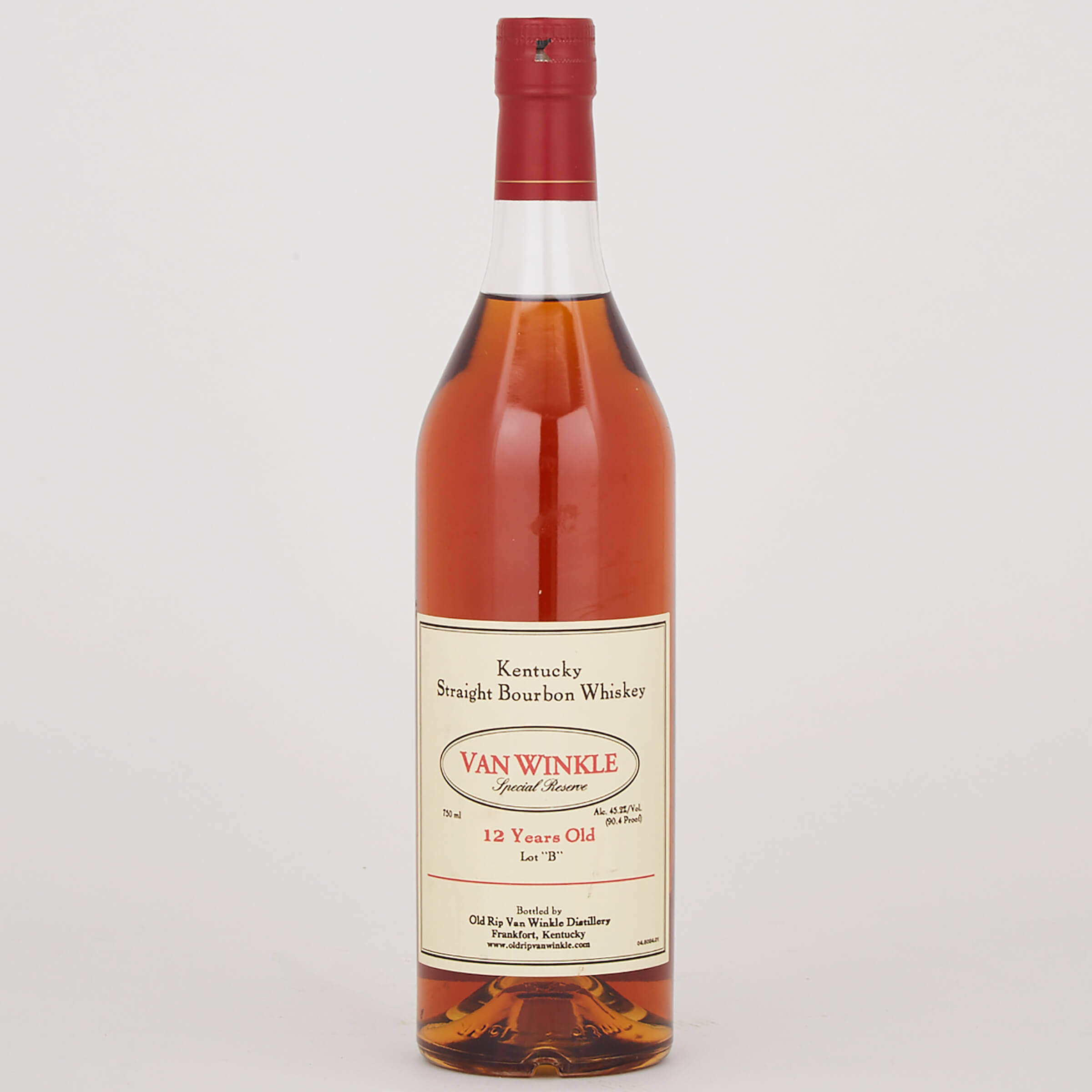 VAN WINKLE SPECIAL RESERVE KENTUCKY STRAIGHT BOURBON WHISKEY LOT “B” 12 YEARS (ONE 750 ML)