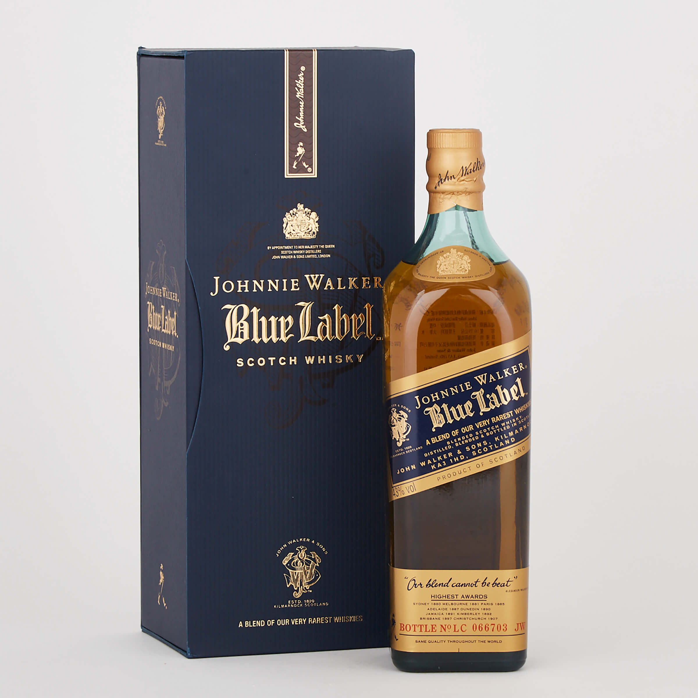 JOHNNIE WALKER BLUE LABEL SCOTCH WHISKY (ONE 750 ML)