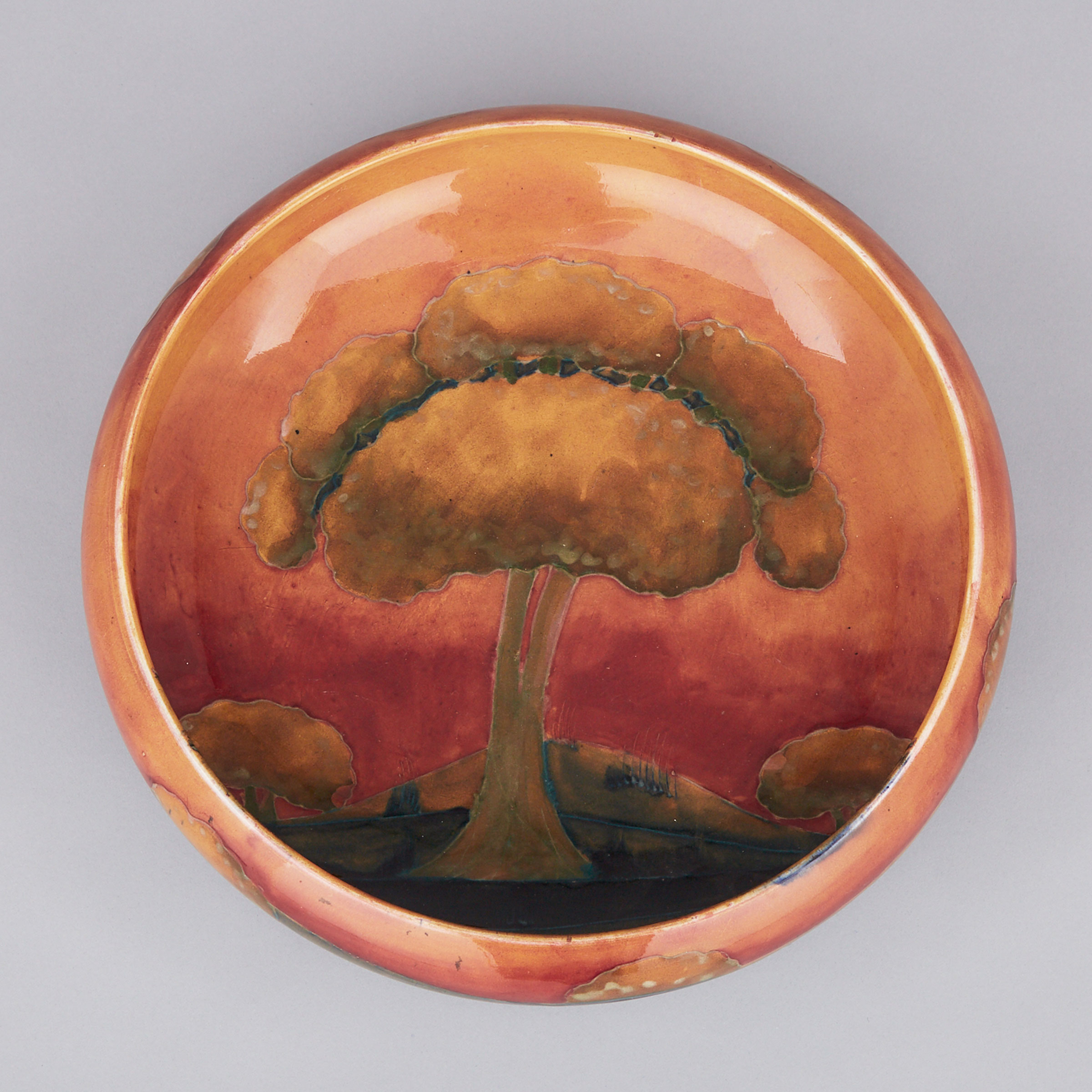 Moorcroft ‘Tudric’ Pewter Mounted Eventide Fruit Bowl, c.1925 