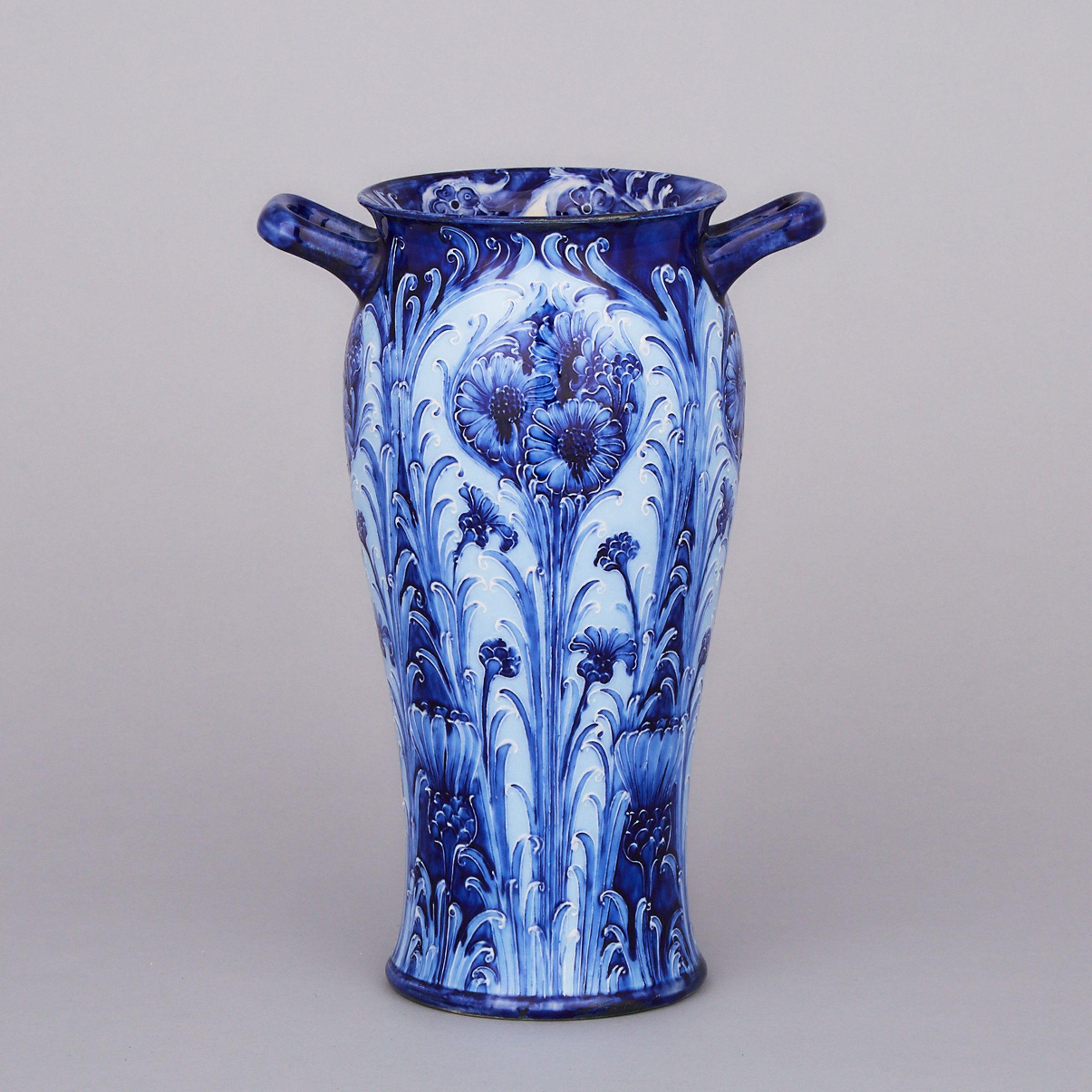 Macintyre Moorcroft Florian Two-Handled Cornflower Vase, c.1902