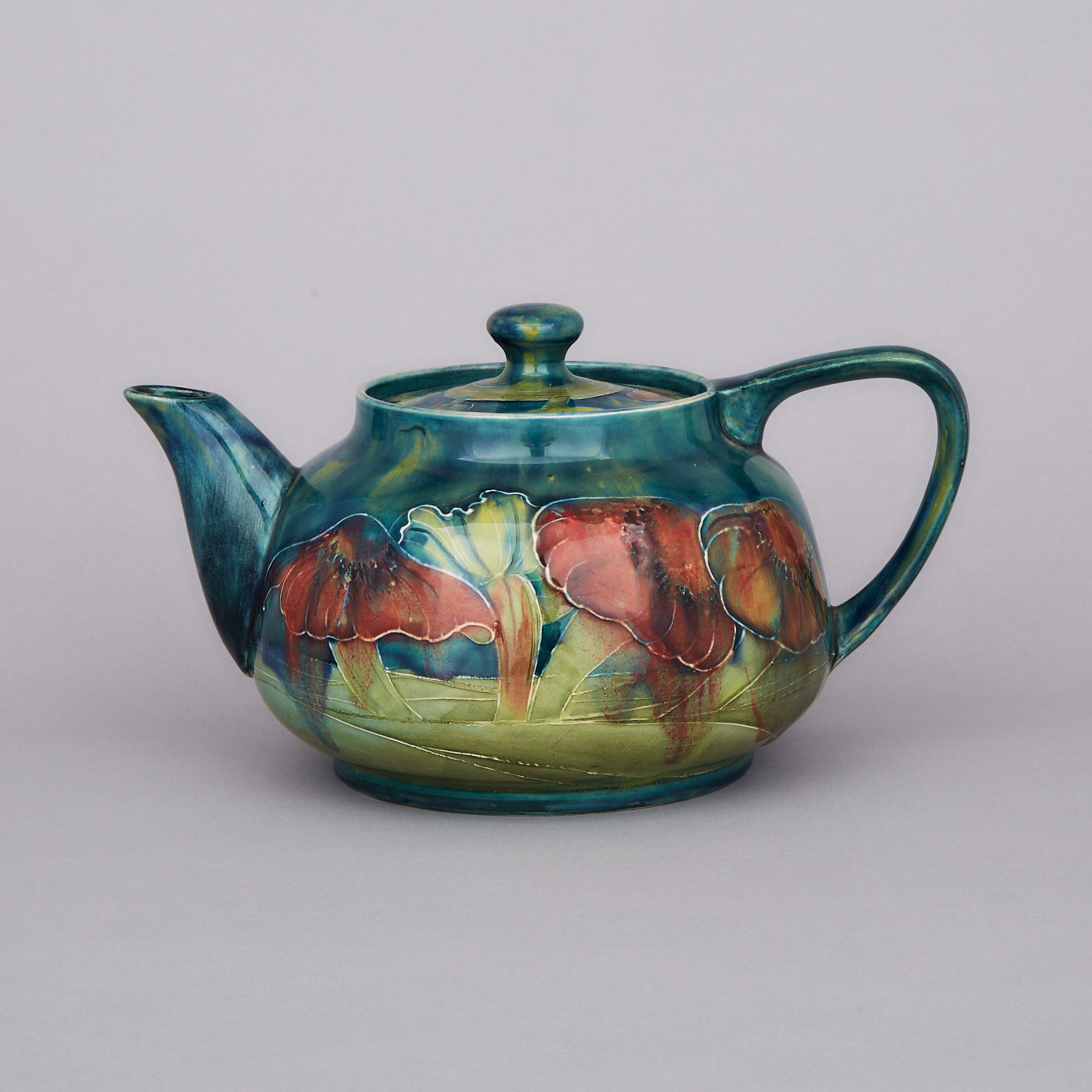 Macintyre Moorcroft Claremont Teapot, for Shreve & Co., c.1905-10