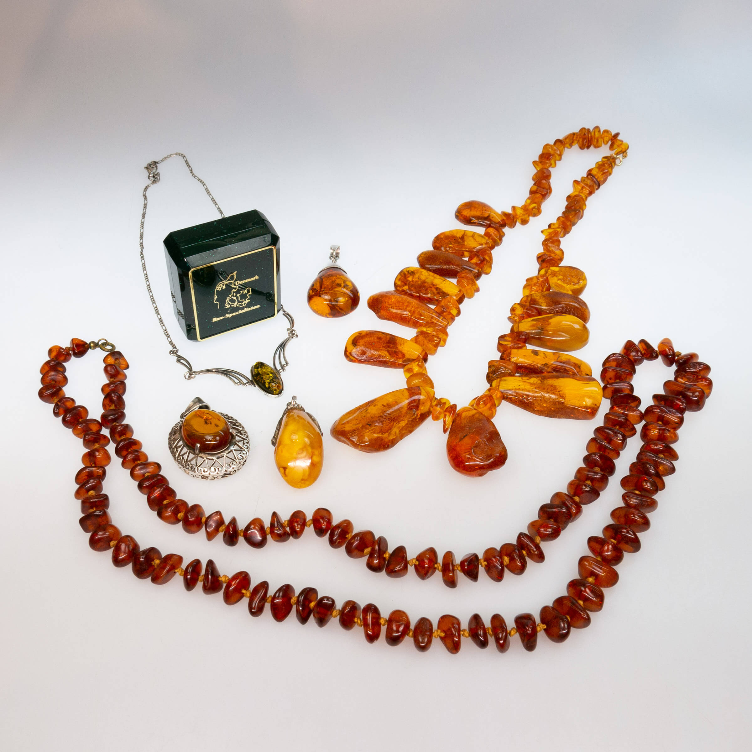 Small Quantity Of Amber Jewellery