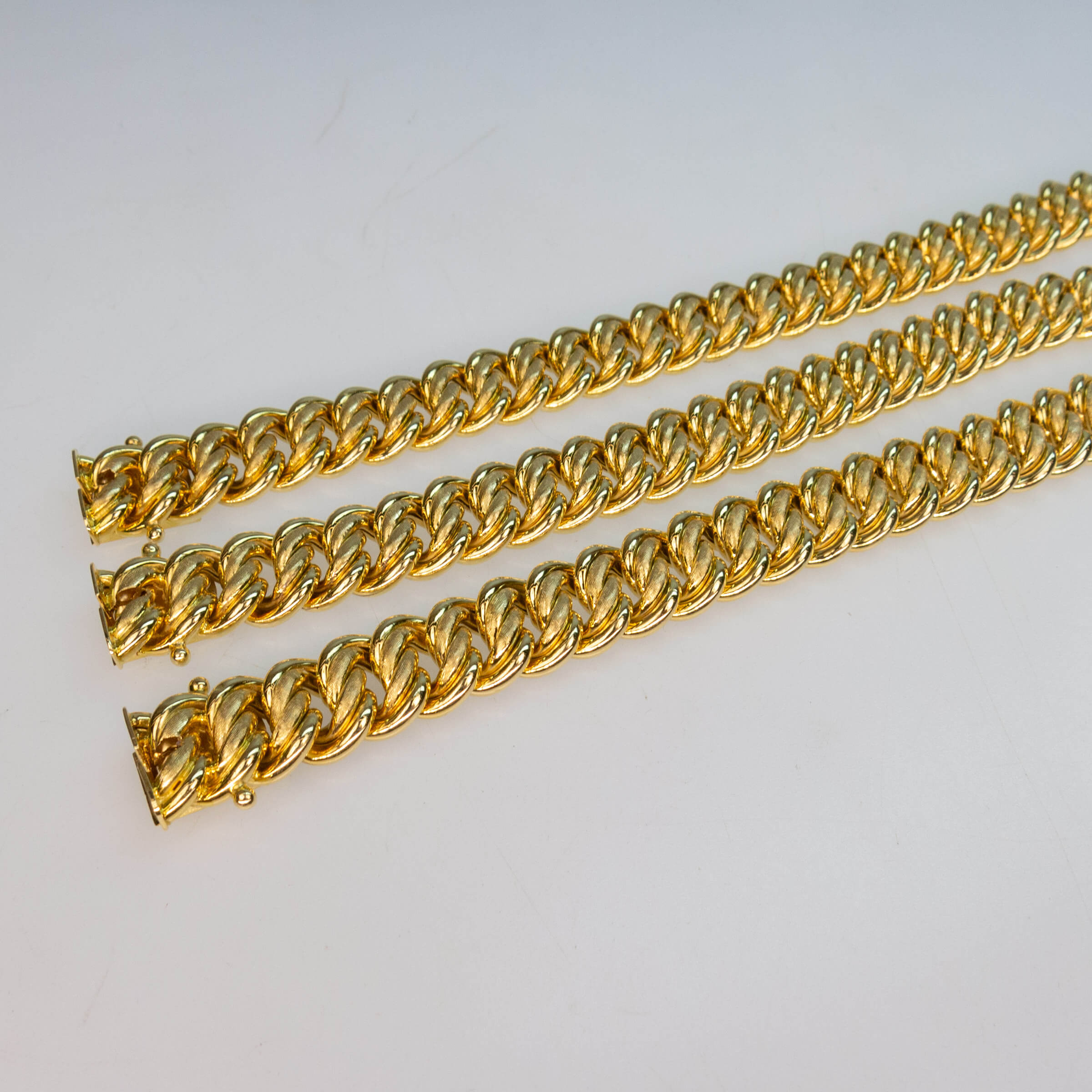 3 x 18k Yellow Gold Bracelets