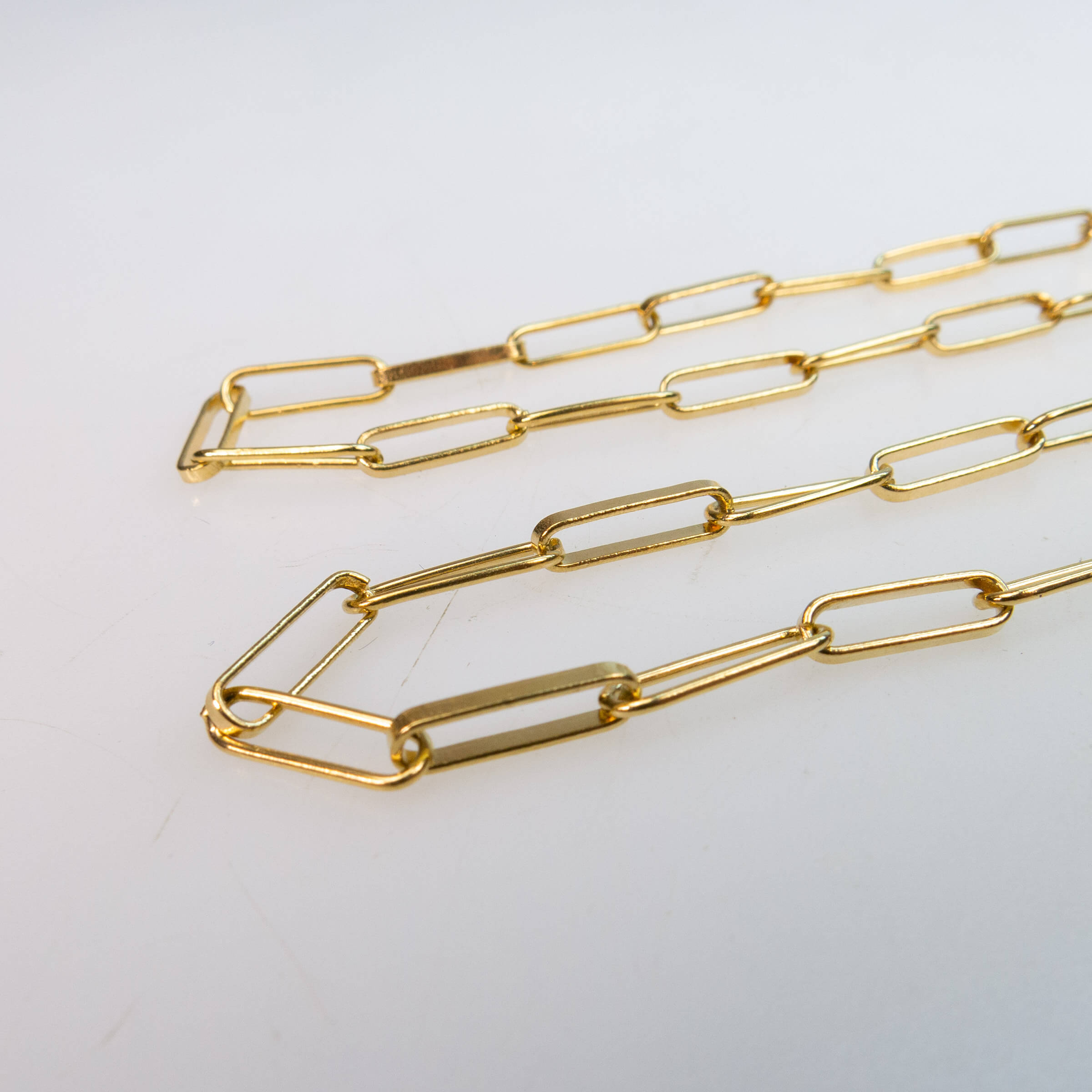 2 x 18k Yellow Gold Chains
