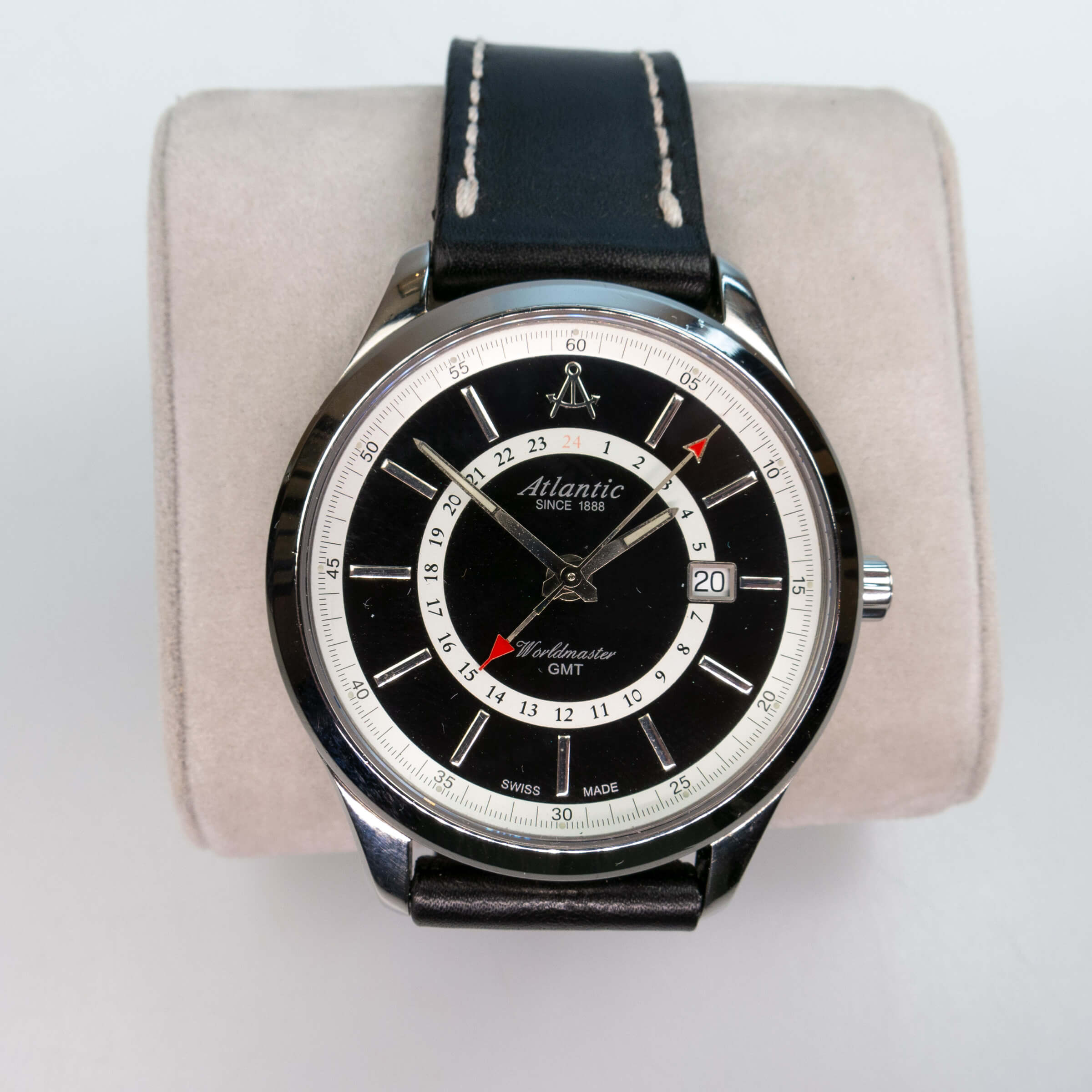 Atlantic WorldMaster GMT Wristwatch With Second Time Zone And Date