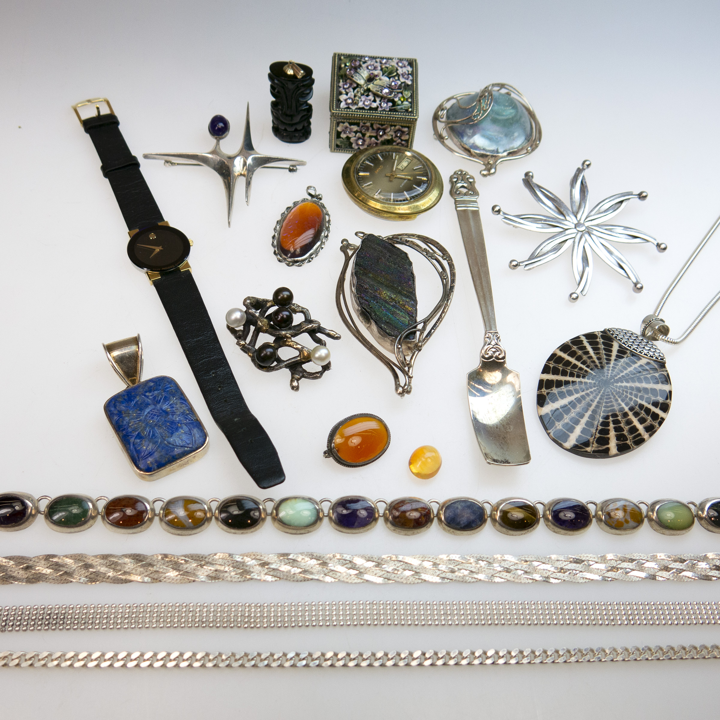 Quantity Of Silver And Costume Jewellery, Etc.