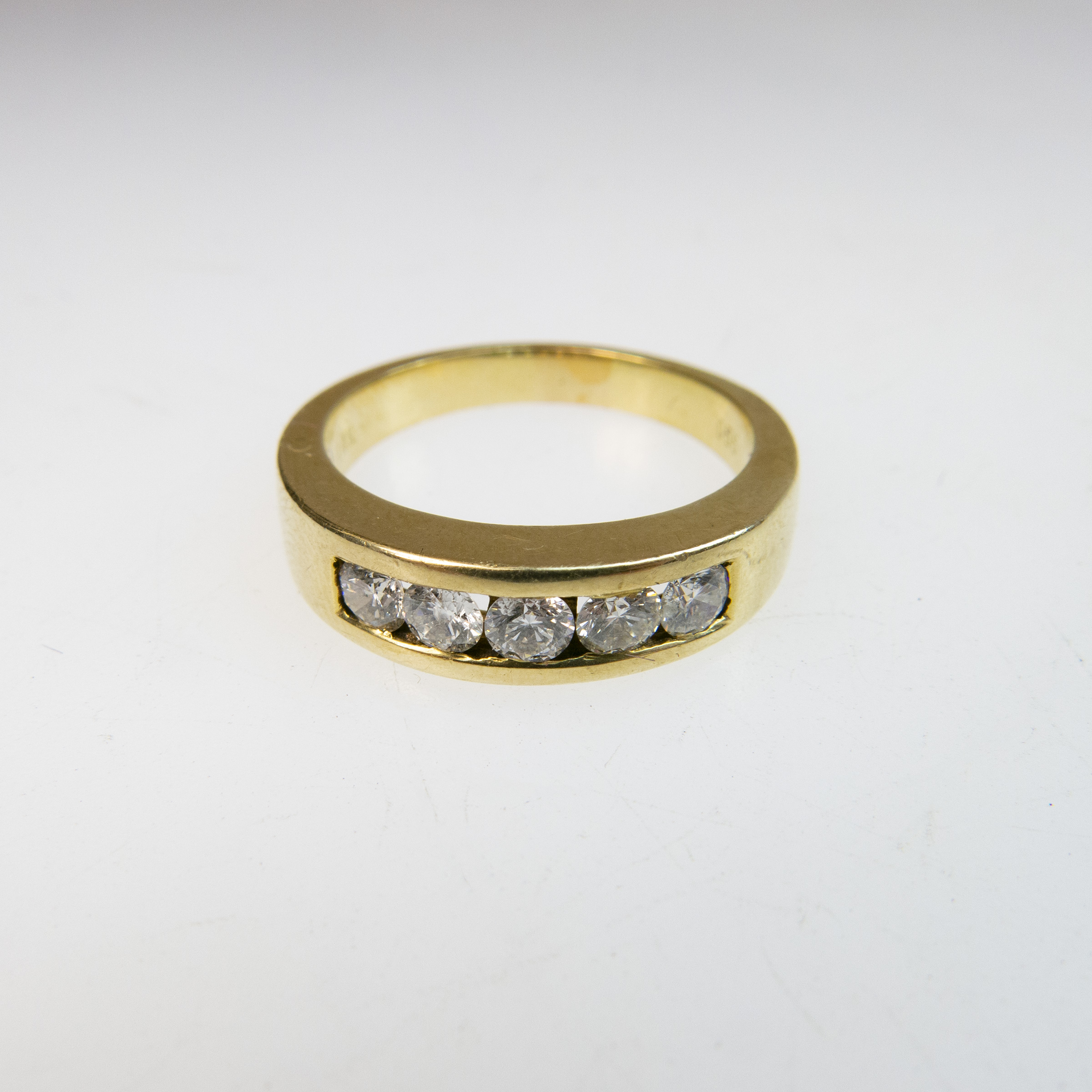 14k Yellow Gold Ring Channel