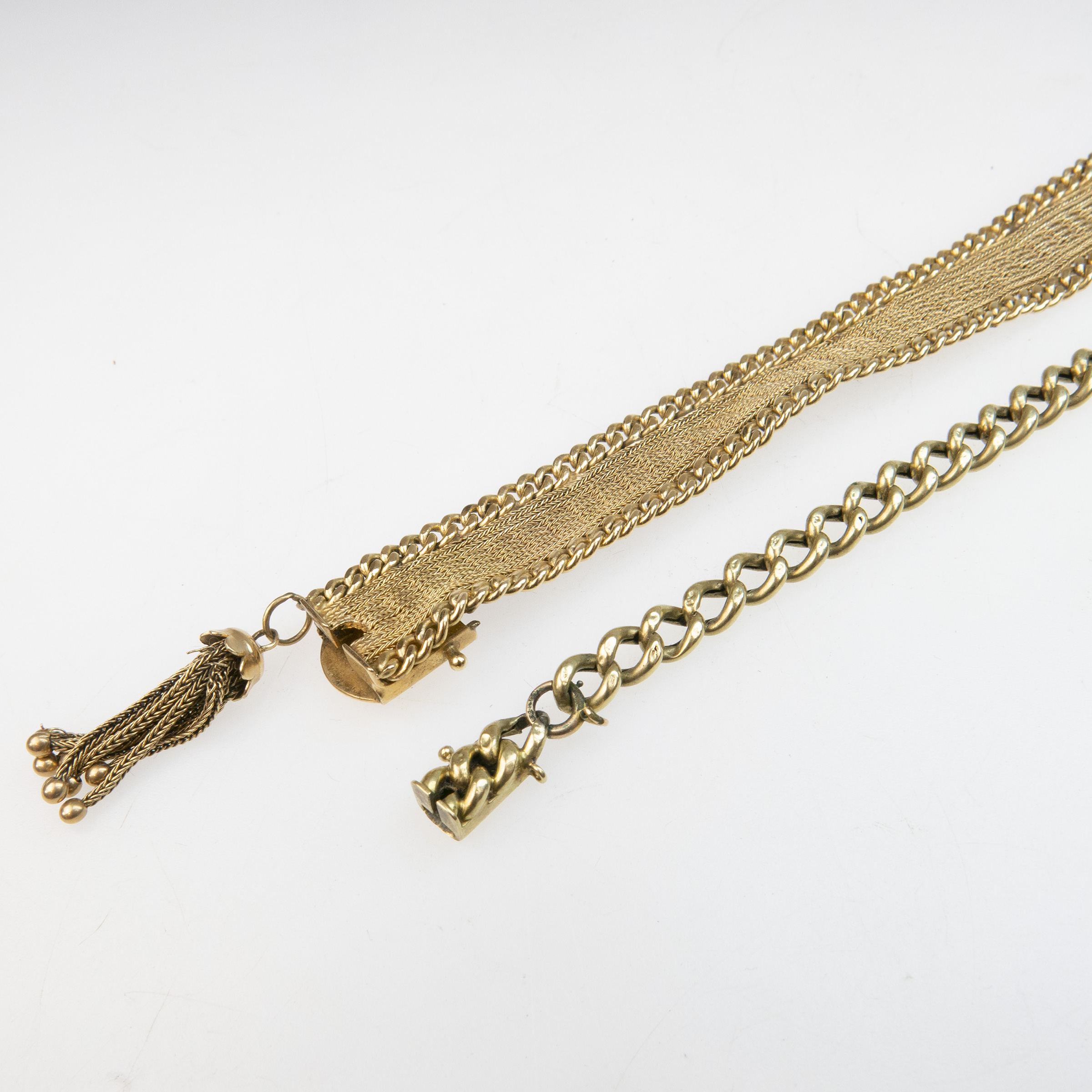 2 x 14k Yellow Gold Bracelets