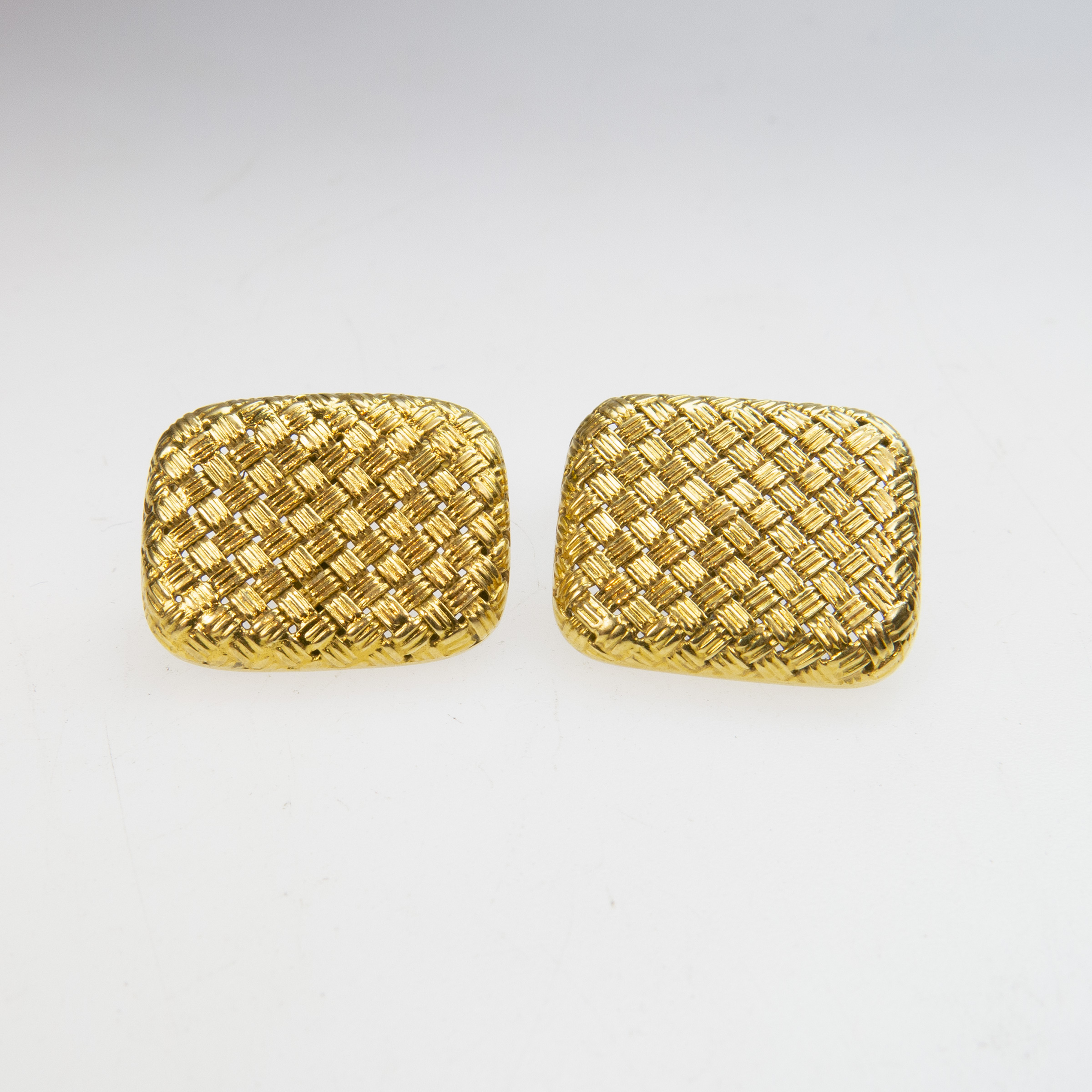 Pair Of Eaton's Italian 18k Yellow Gold Cufflinks