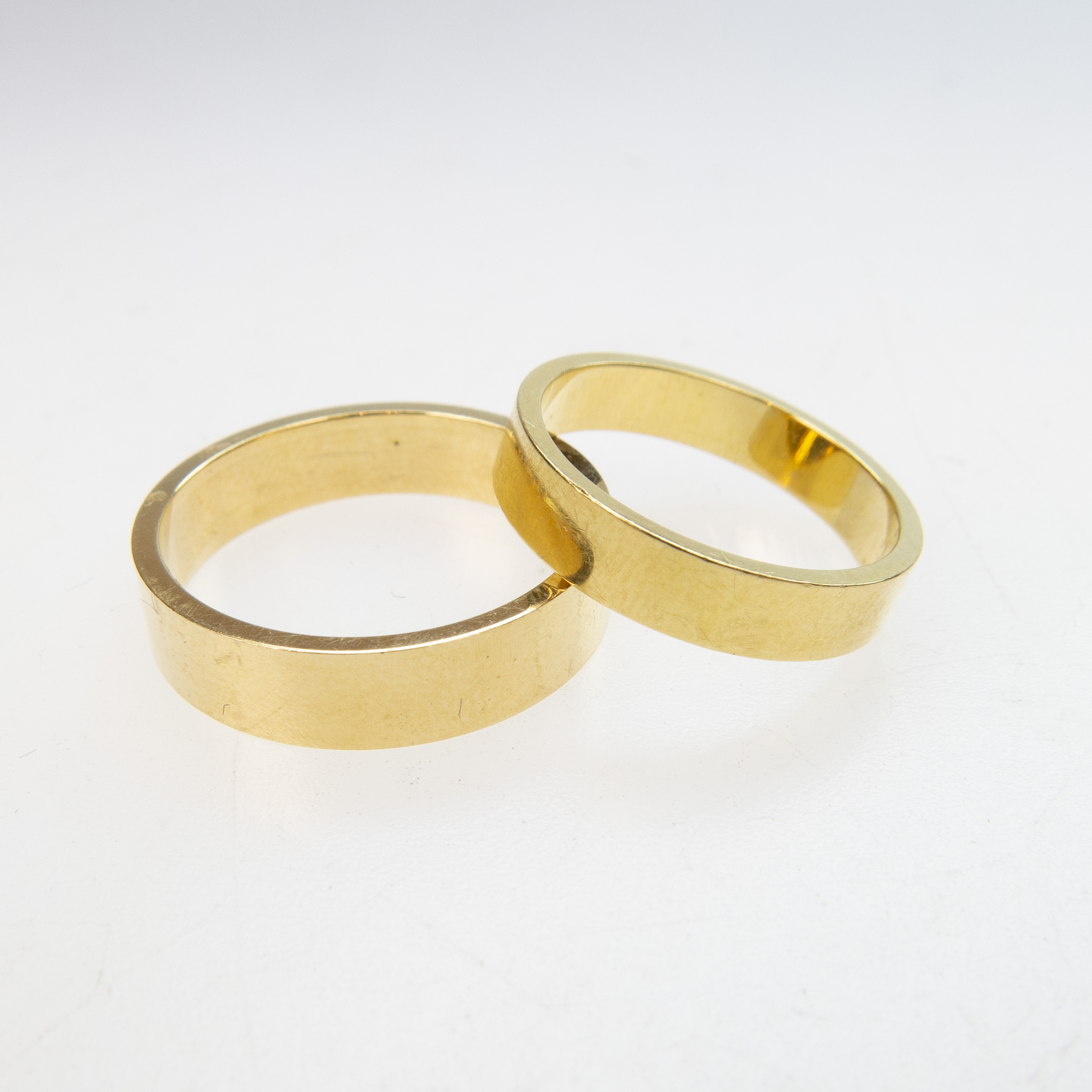 Pair Of 18k Yellow Gold Wedding Bands