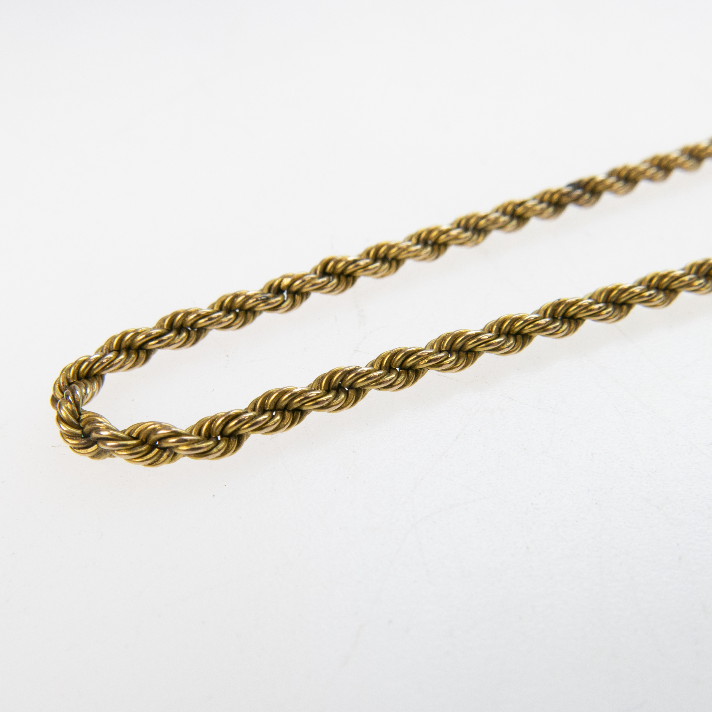 10k Yellow Gold Rope Watch Chain