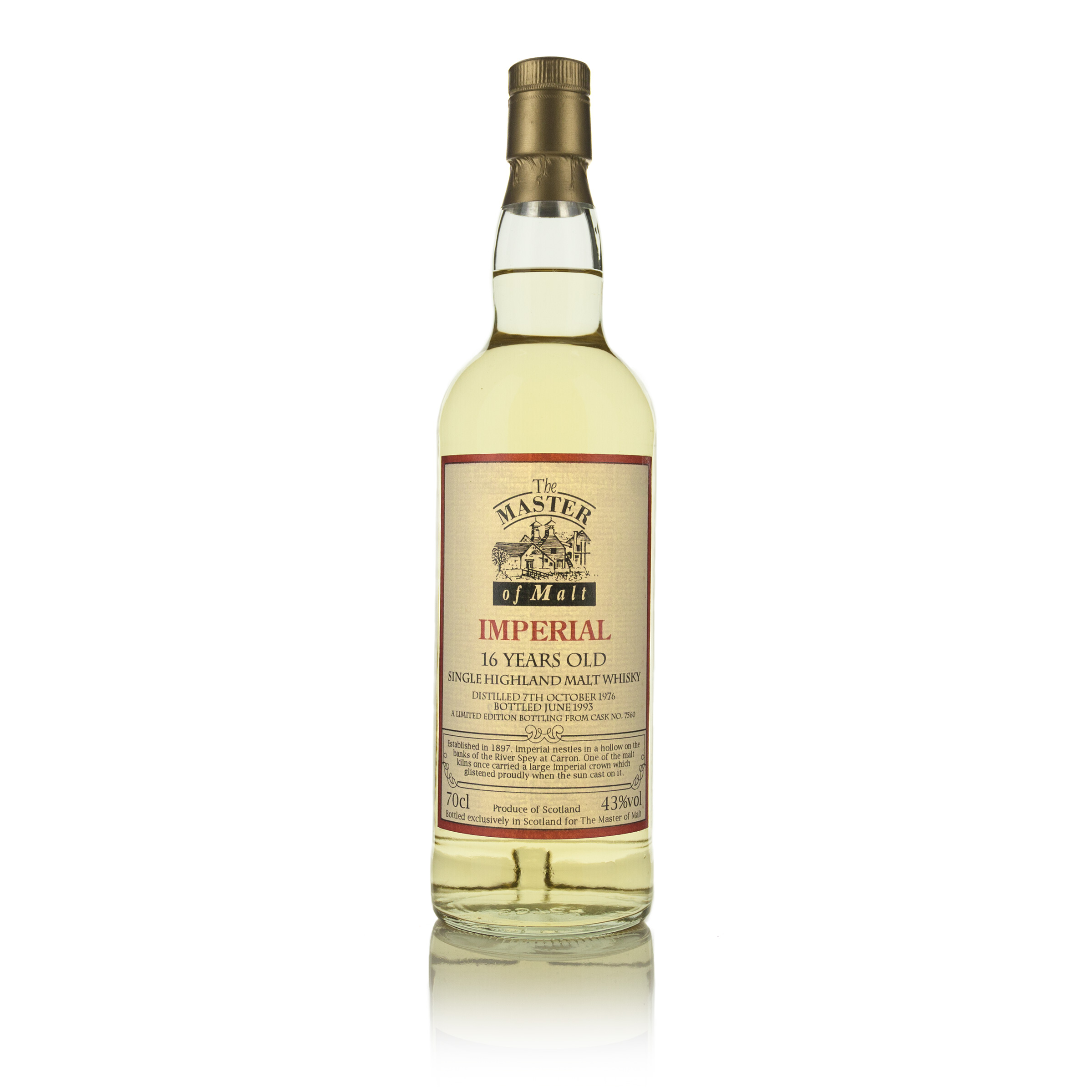 IMPERIAL SINGLE HIGHLAND MALT WHISKY 16 YEARS (ONE 70 CL)