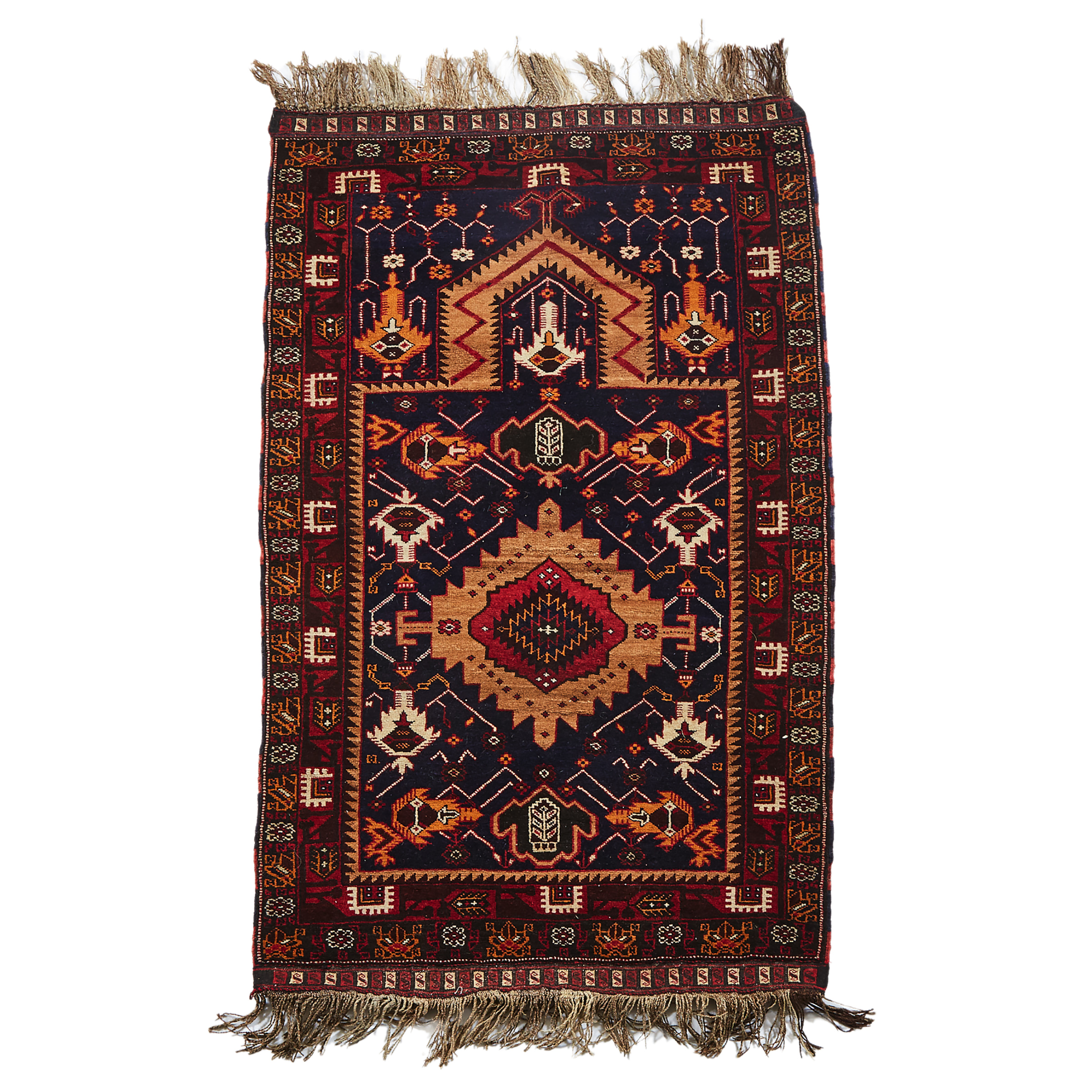 Afghan Baluch Prayer Rug, mid to late 20th century