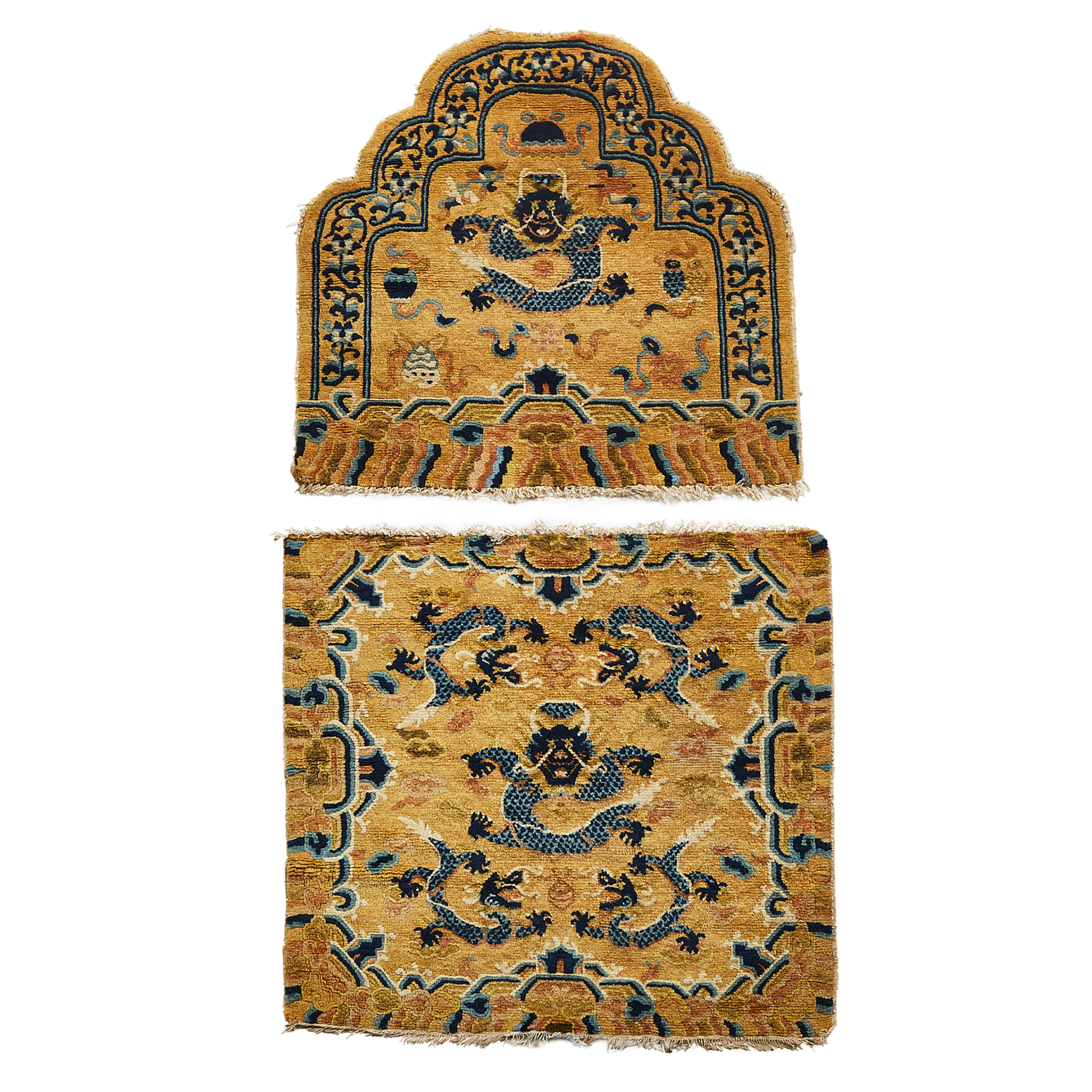 Two Piece Chinese Throne Cover, late 19th century