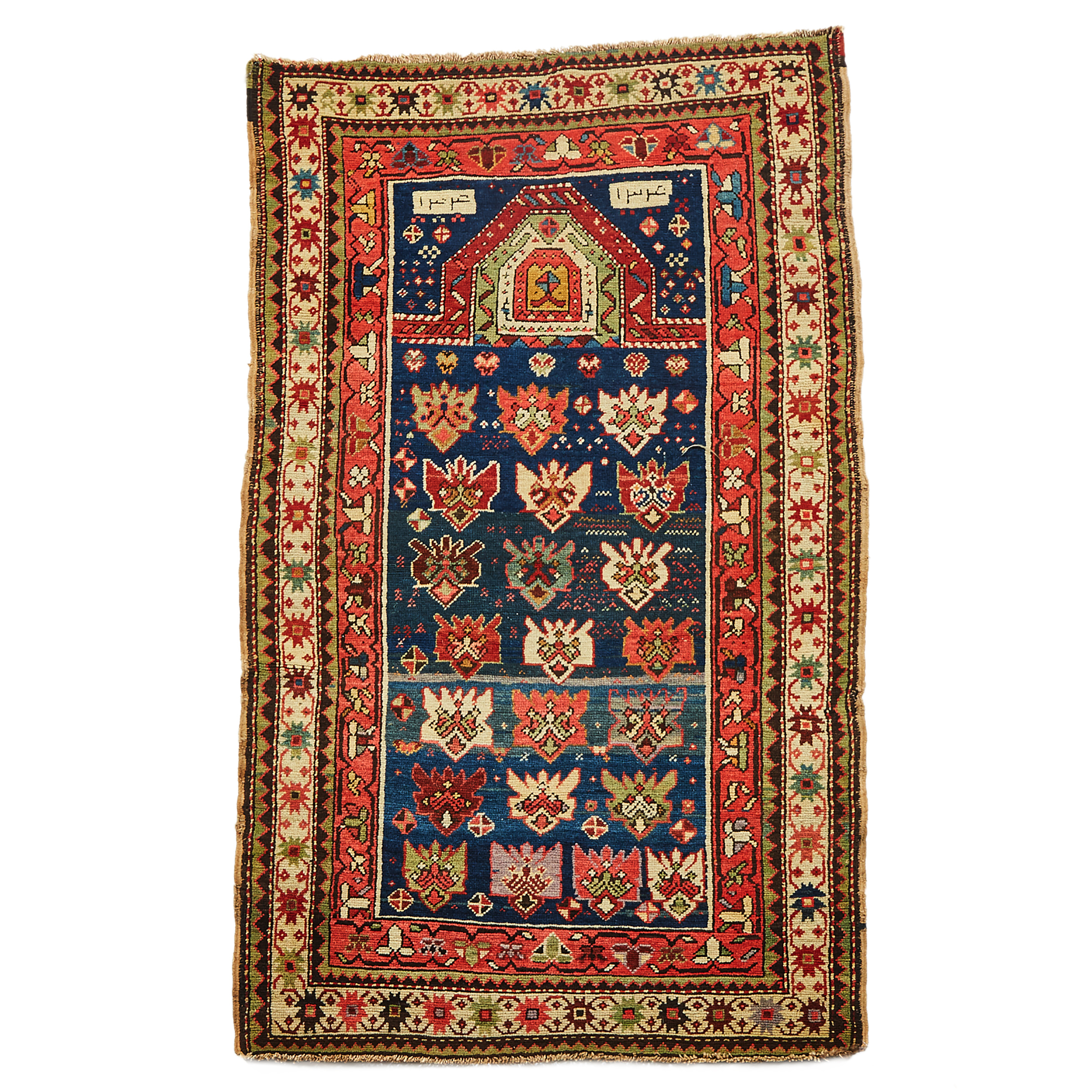 South Caucasian Prayer Rug, possibly dated 1912, late 19th/ early 20th century
