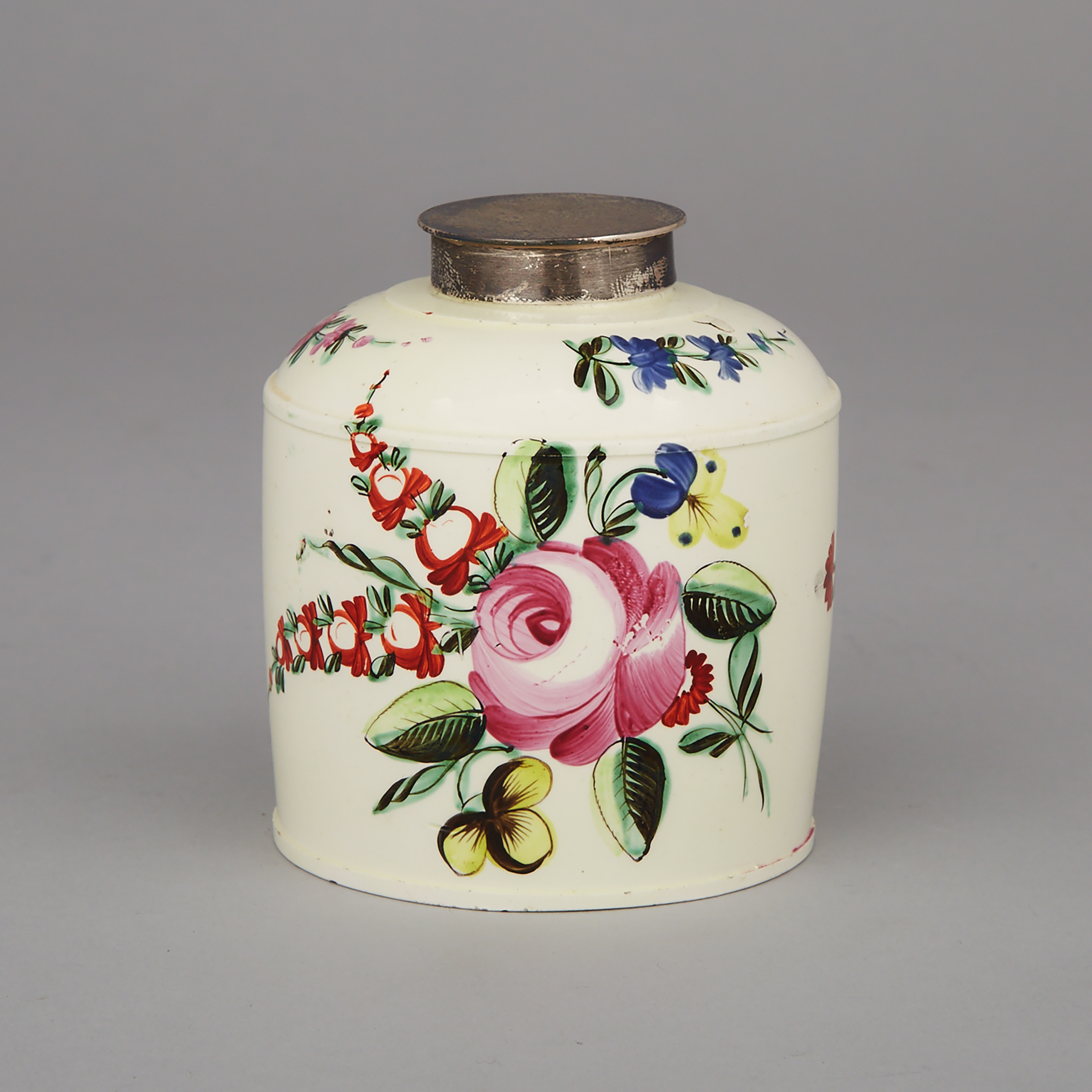 English Creamware Tea Canister, c.1780