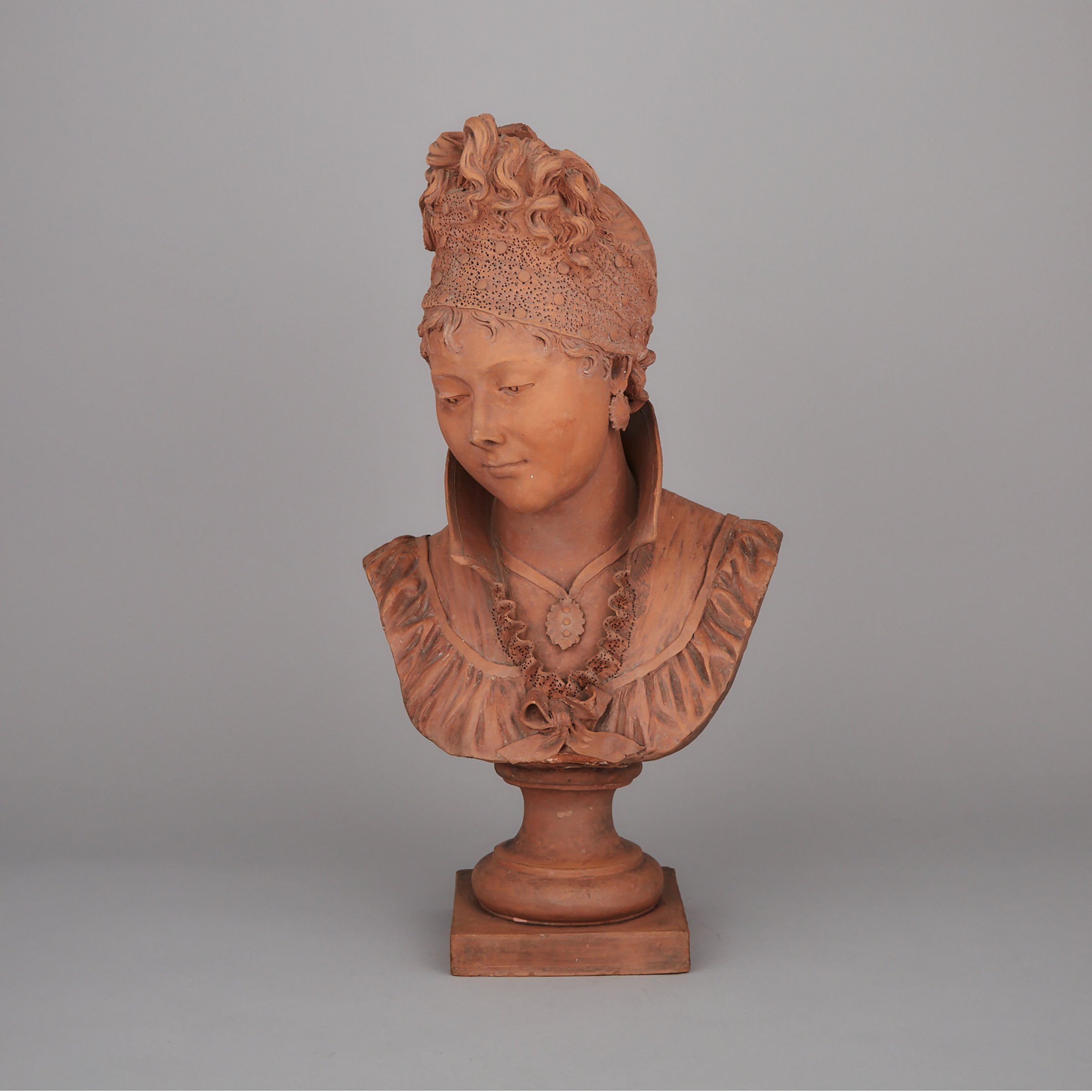 French School Terra Cotta Bust of Juiliette Recamier, early 20th century