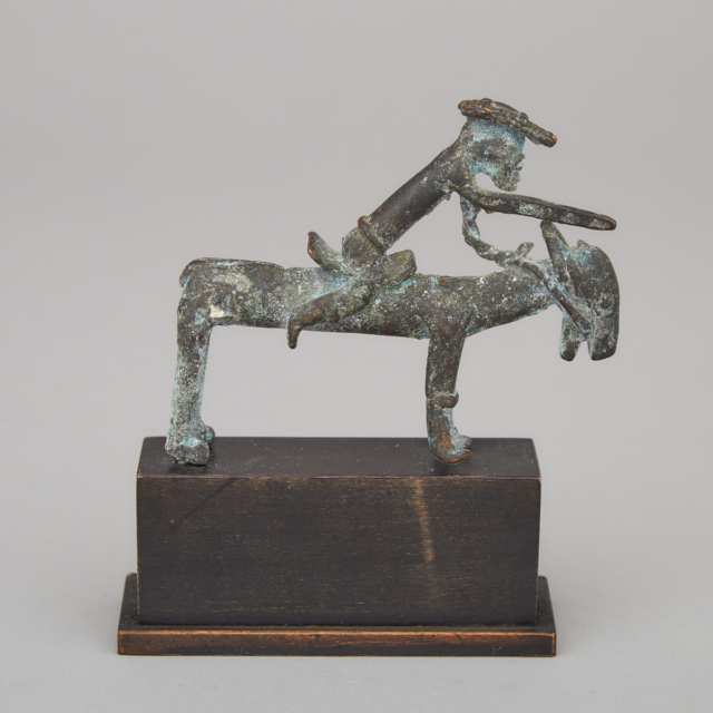 Dogon Bronze Model of a Warrior on Horseback, Mali, 19th/early 20t
