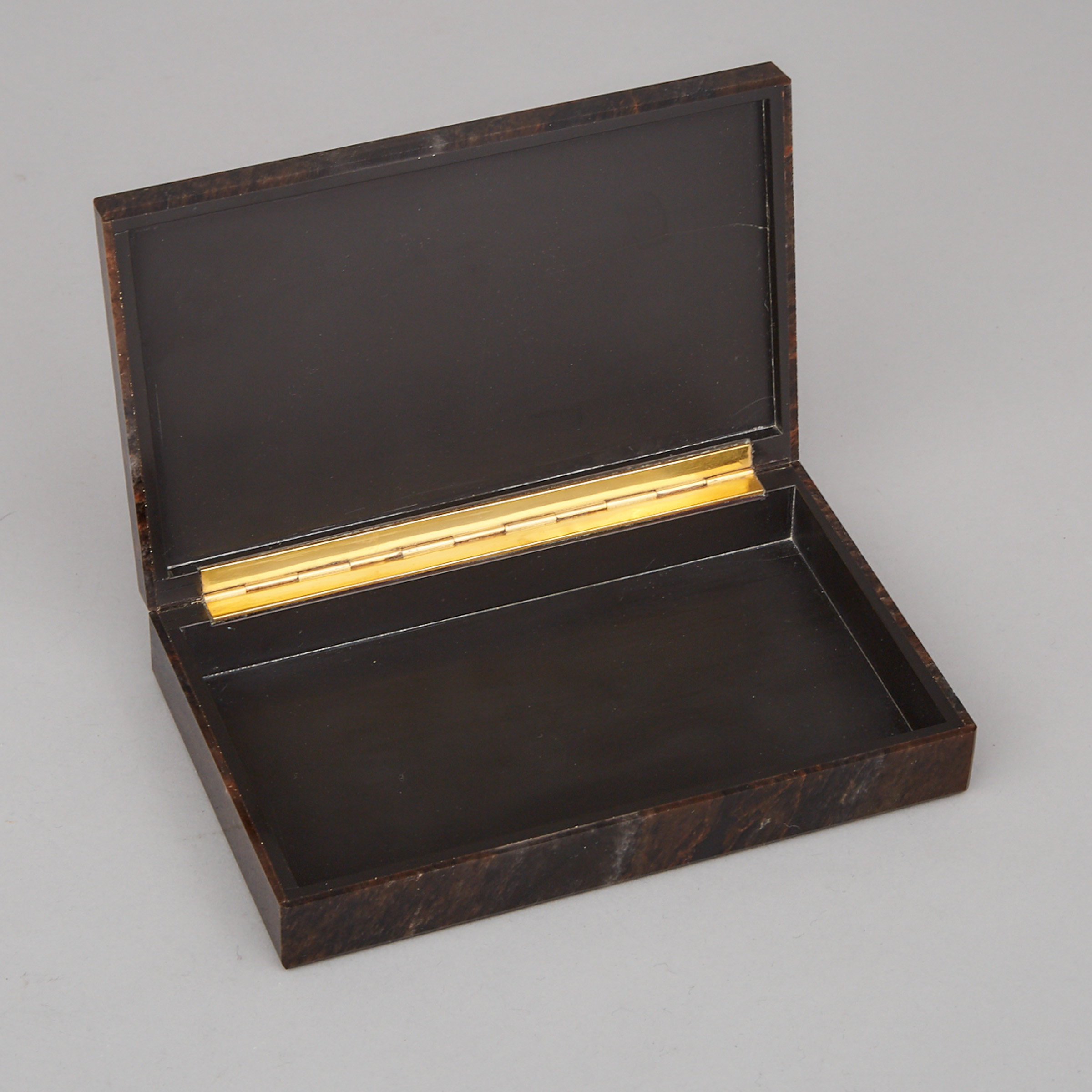 Brown Hardstone Agrregate Box Dresser Box, 20th century