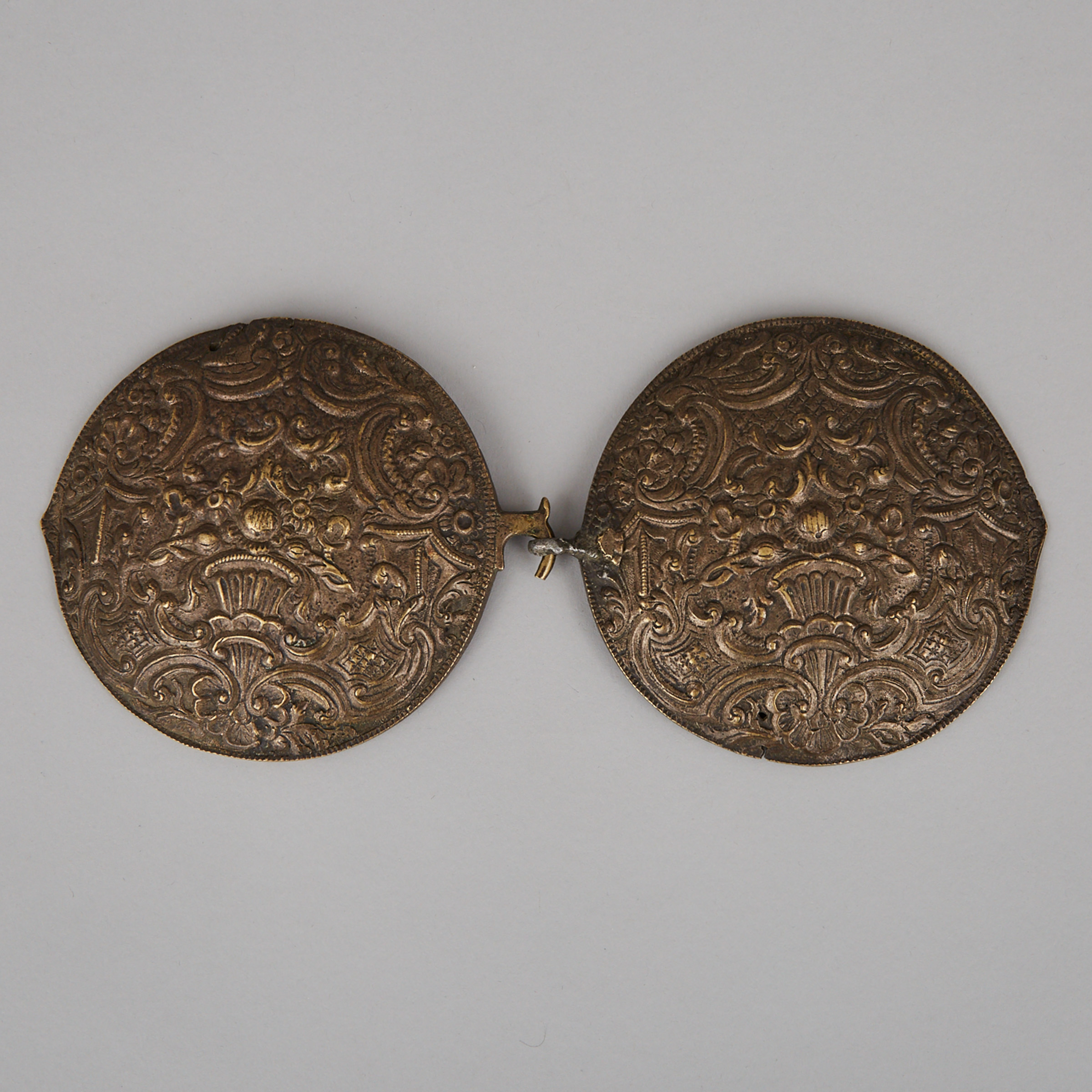 Turkish Ottoman Brass Belt Buckle, 19th century