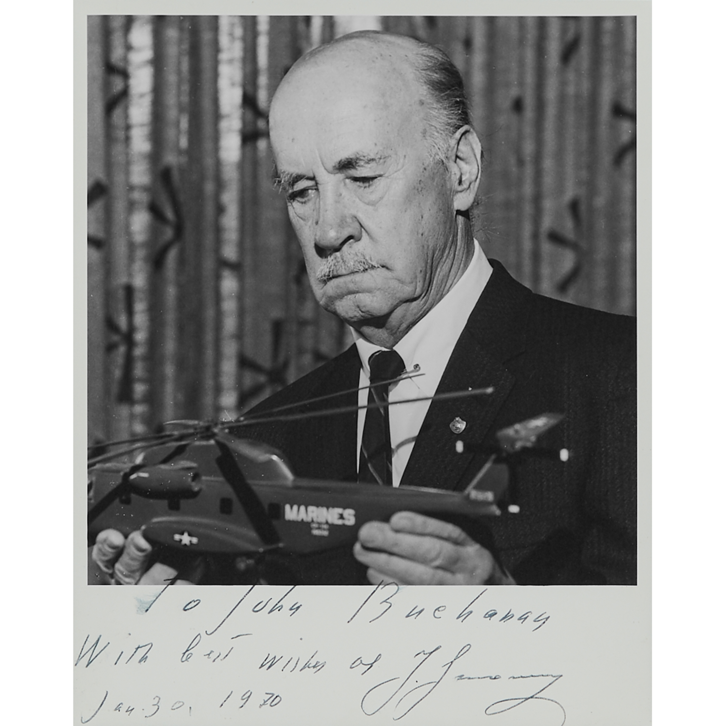 Autographed Portrait Photograph of Igor Sekorsky (1889-1972, Jan. 30, 1970