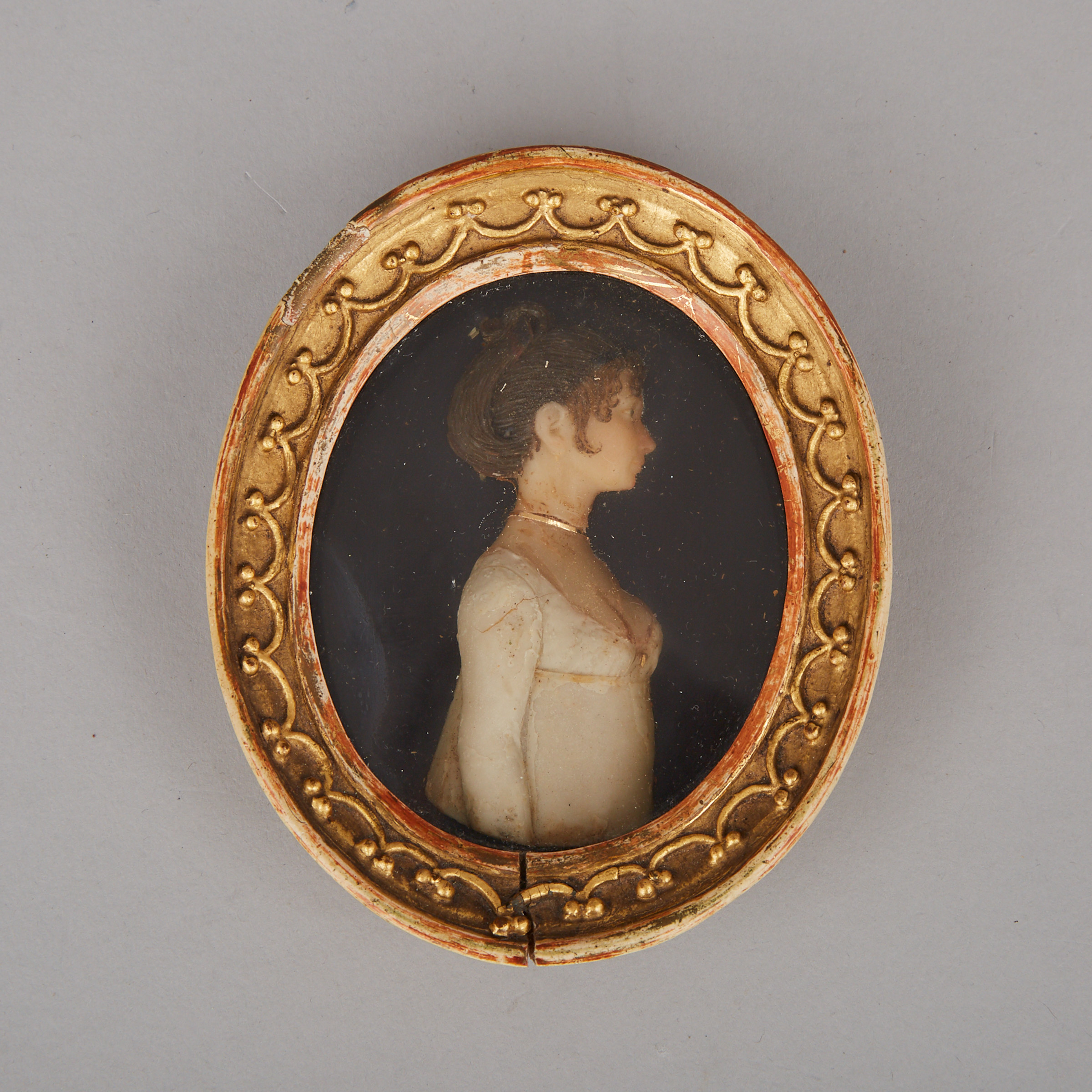 French Polychromed Wax Relief Portrait of Josephine Bonaparte, mid 19th century