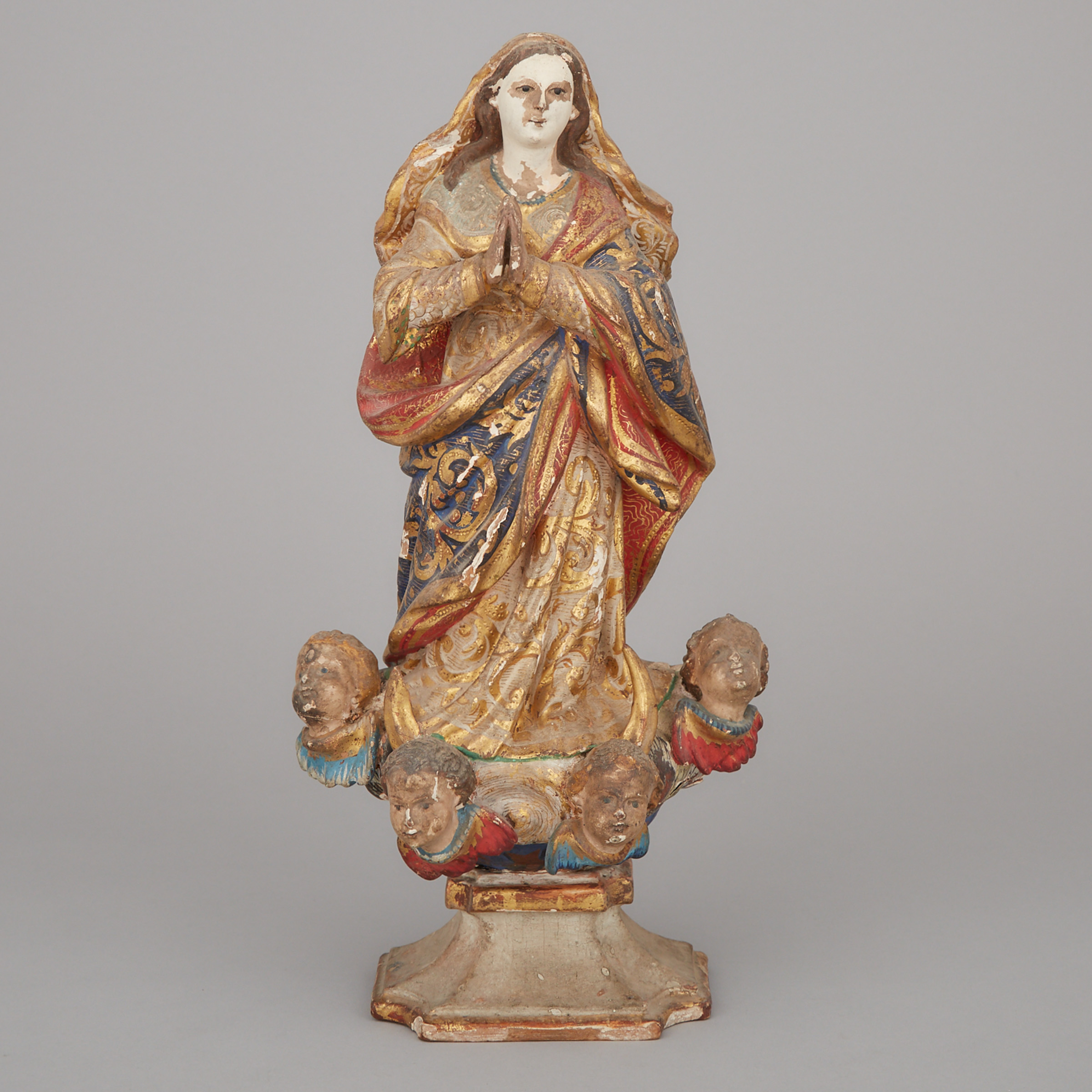 Spanish Colonial Santos Figure of the Madonna, 18th/19th century